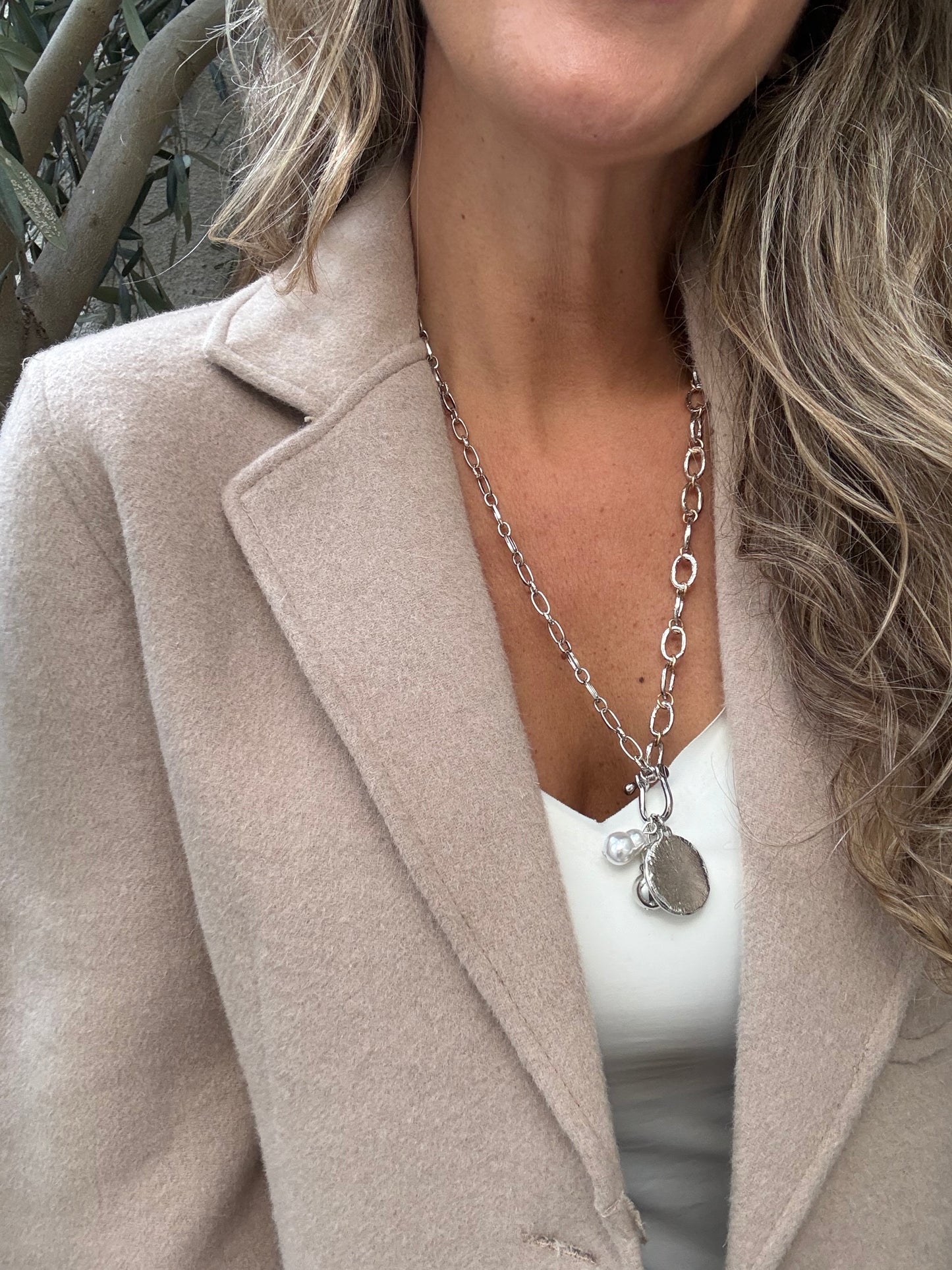 Blazer paño beige