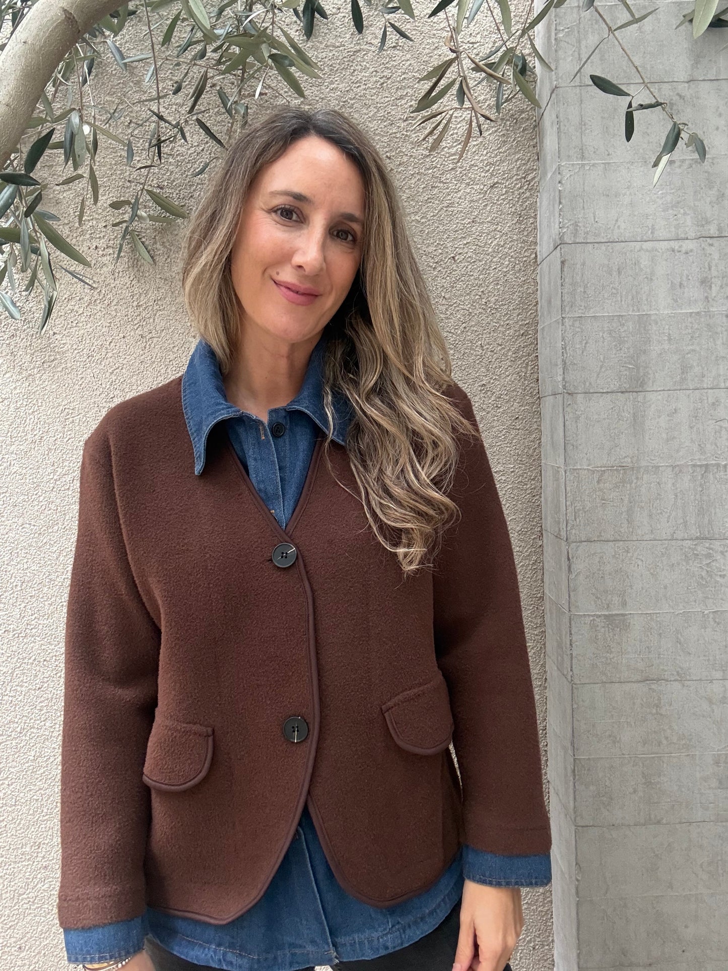 Chaqueta/camisa café