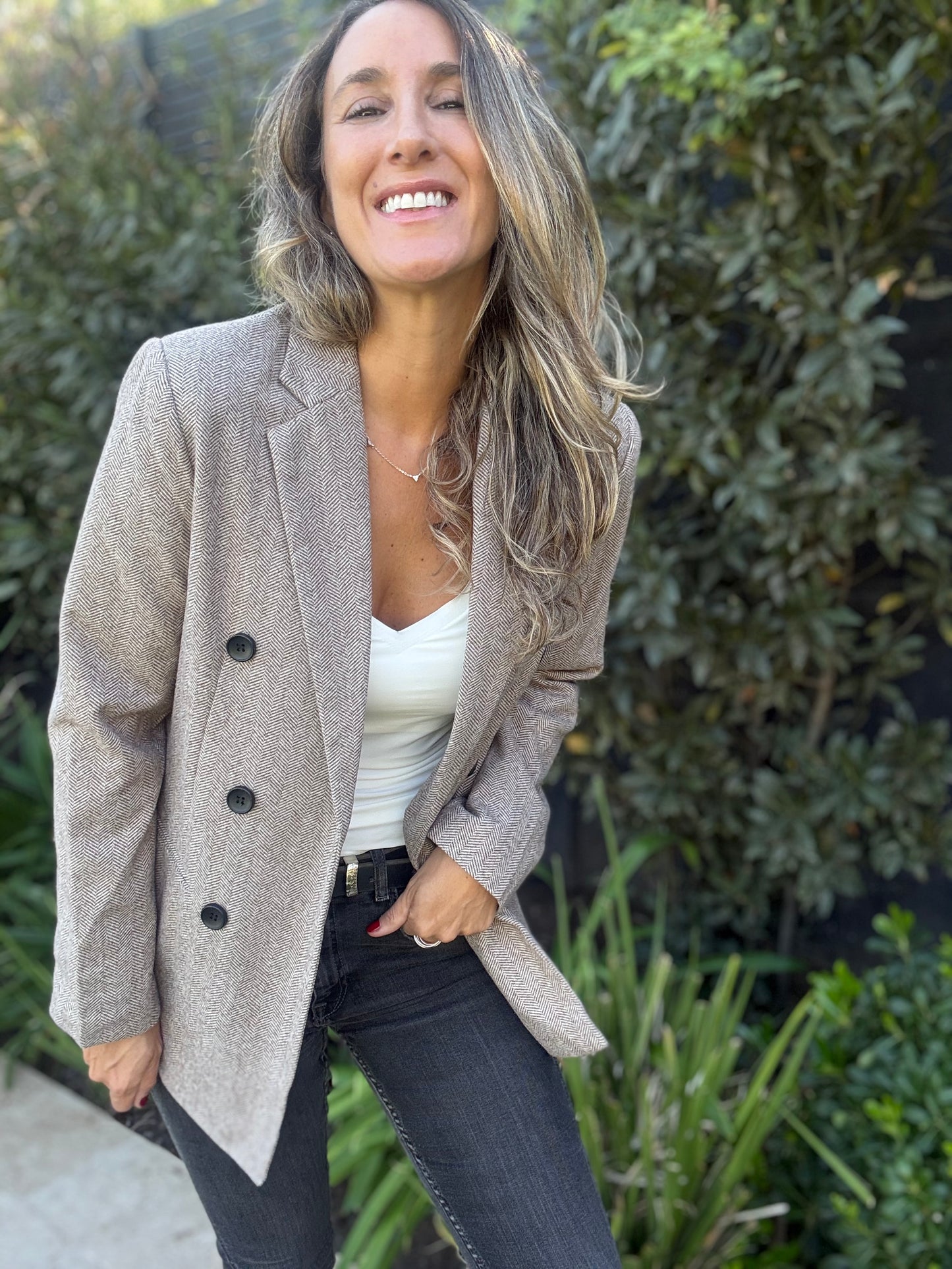 Blazer Inglés beige claro