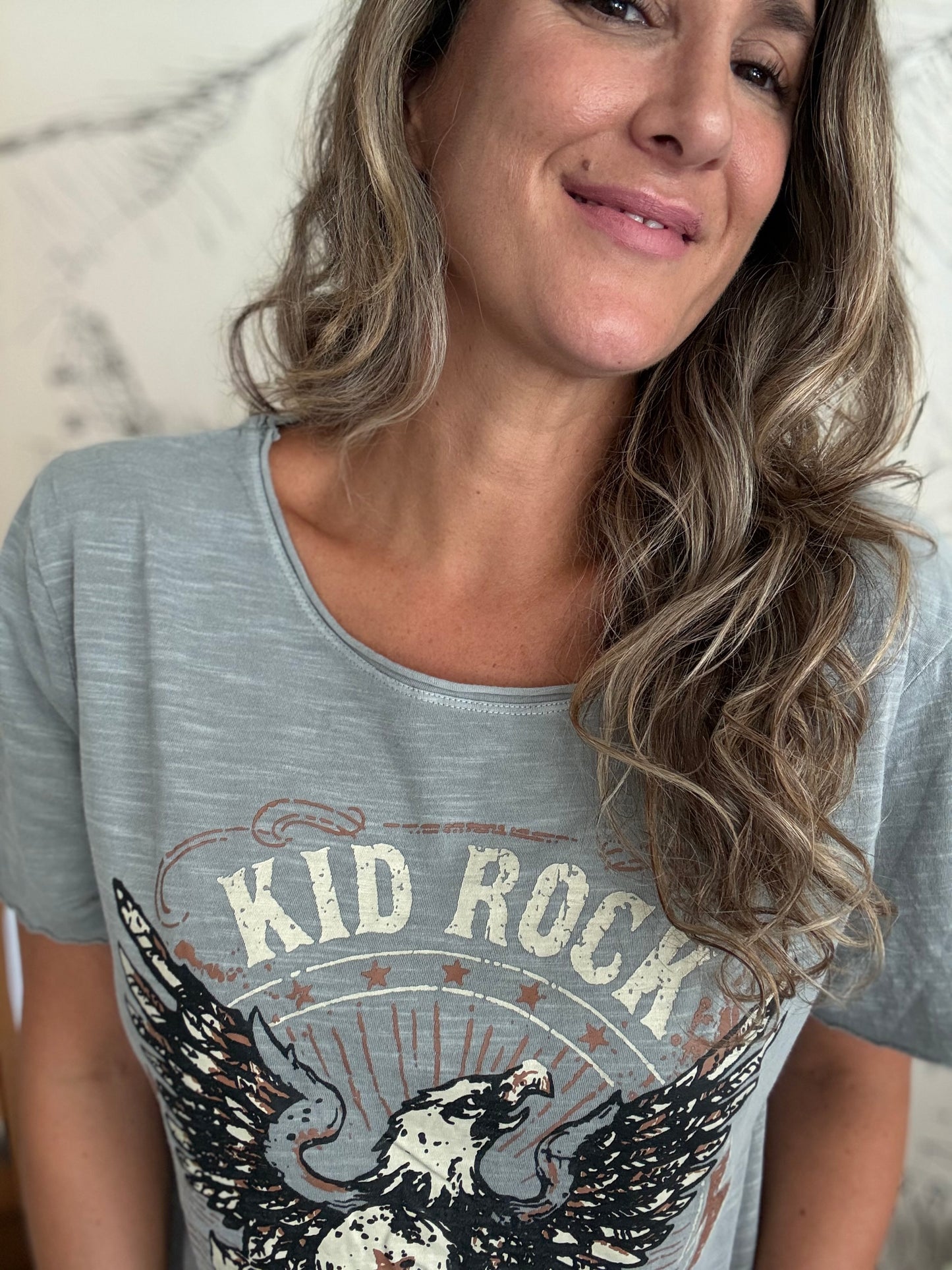 Polera rock gris