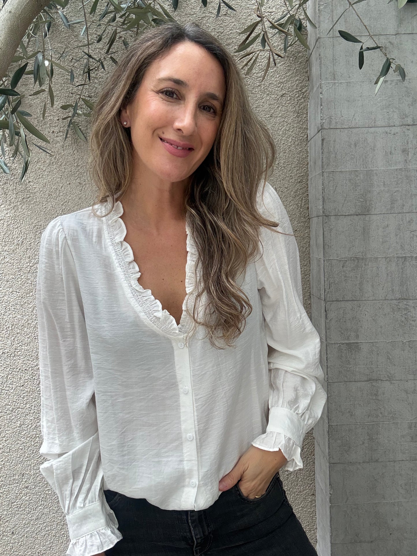Blusa vuelitos blanca