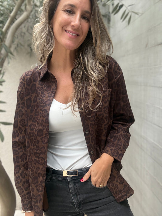 Blusa suede print