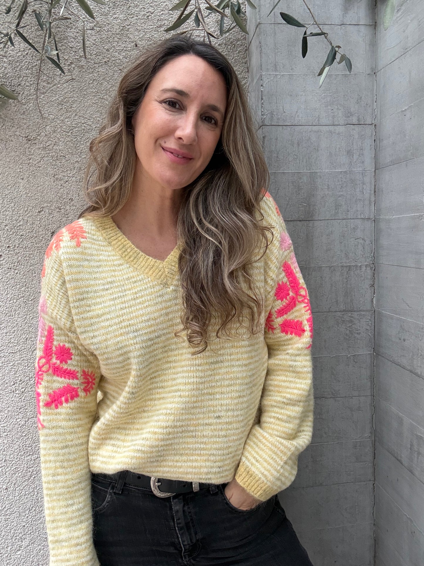 Chaleco floral amarillo