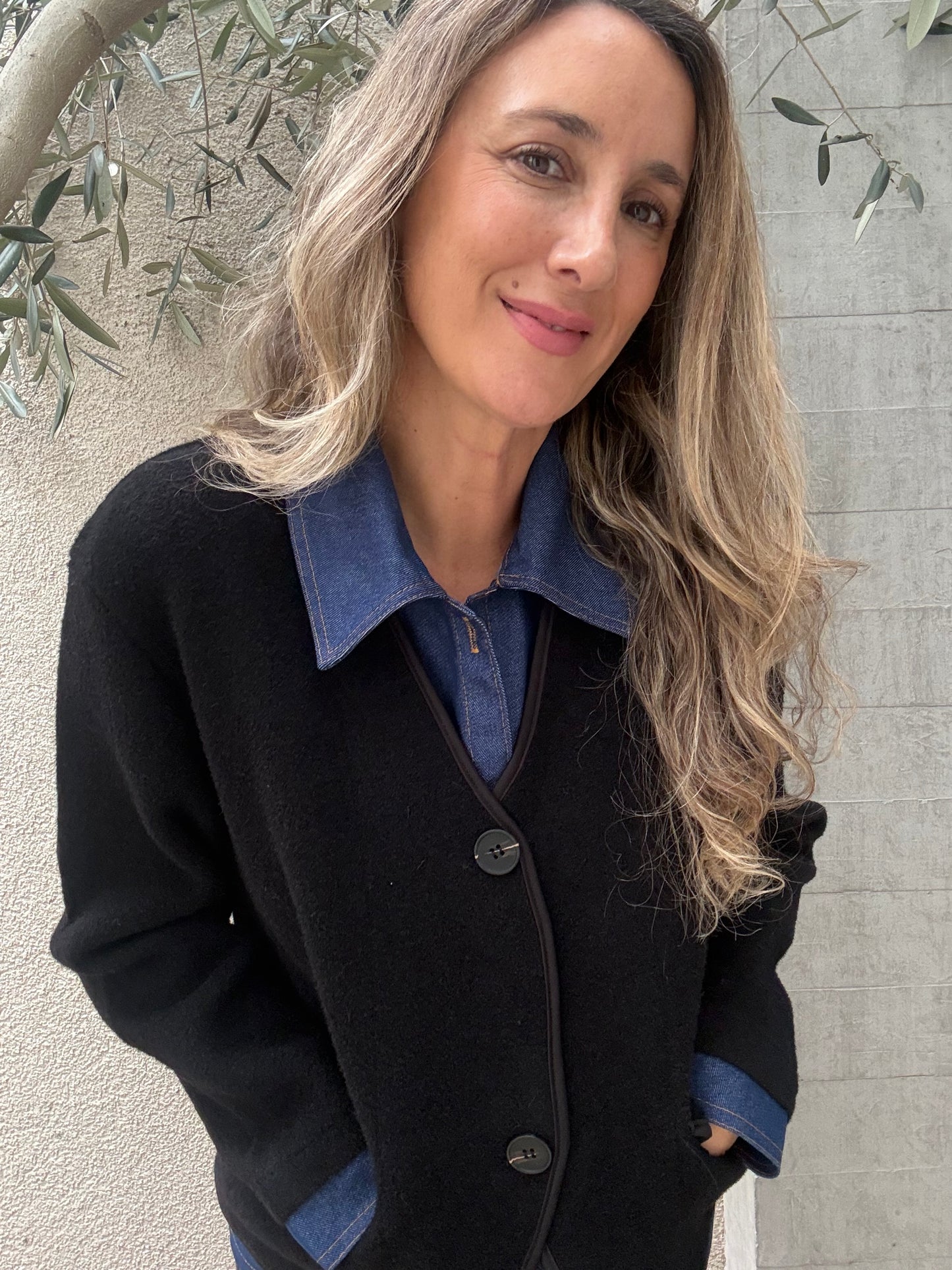Chaqueta/camisa negro
