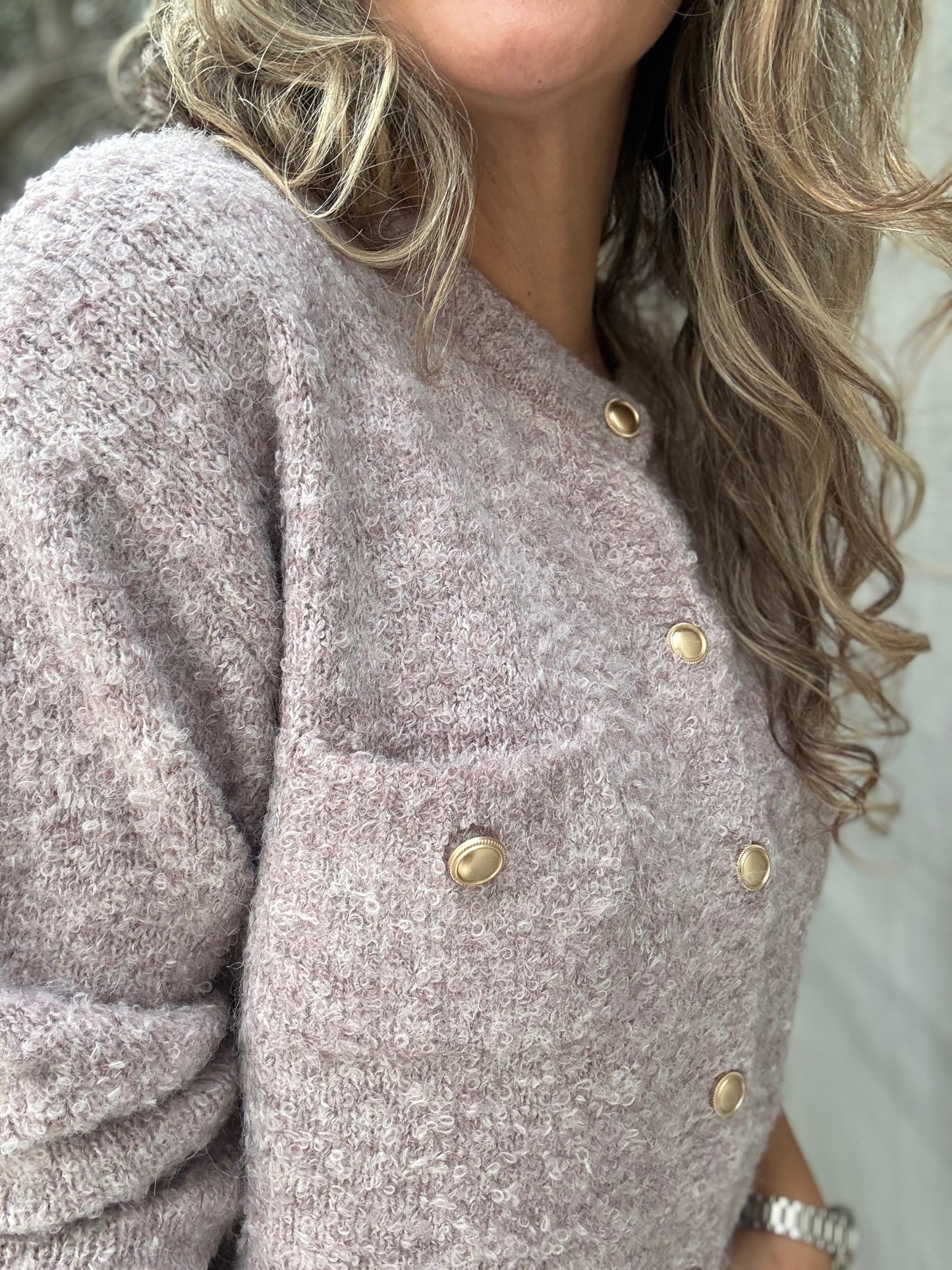Chaleco Inés malva