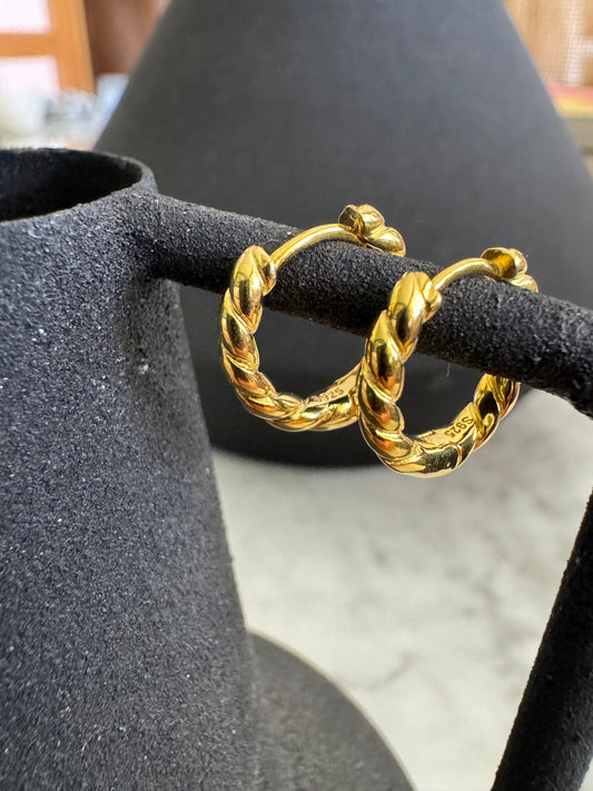 Aros argollas trenzadas