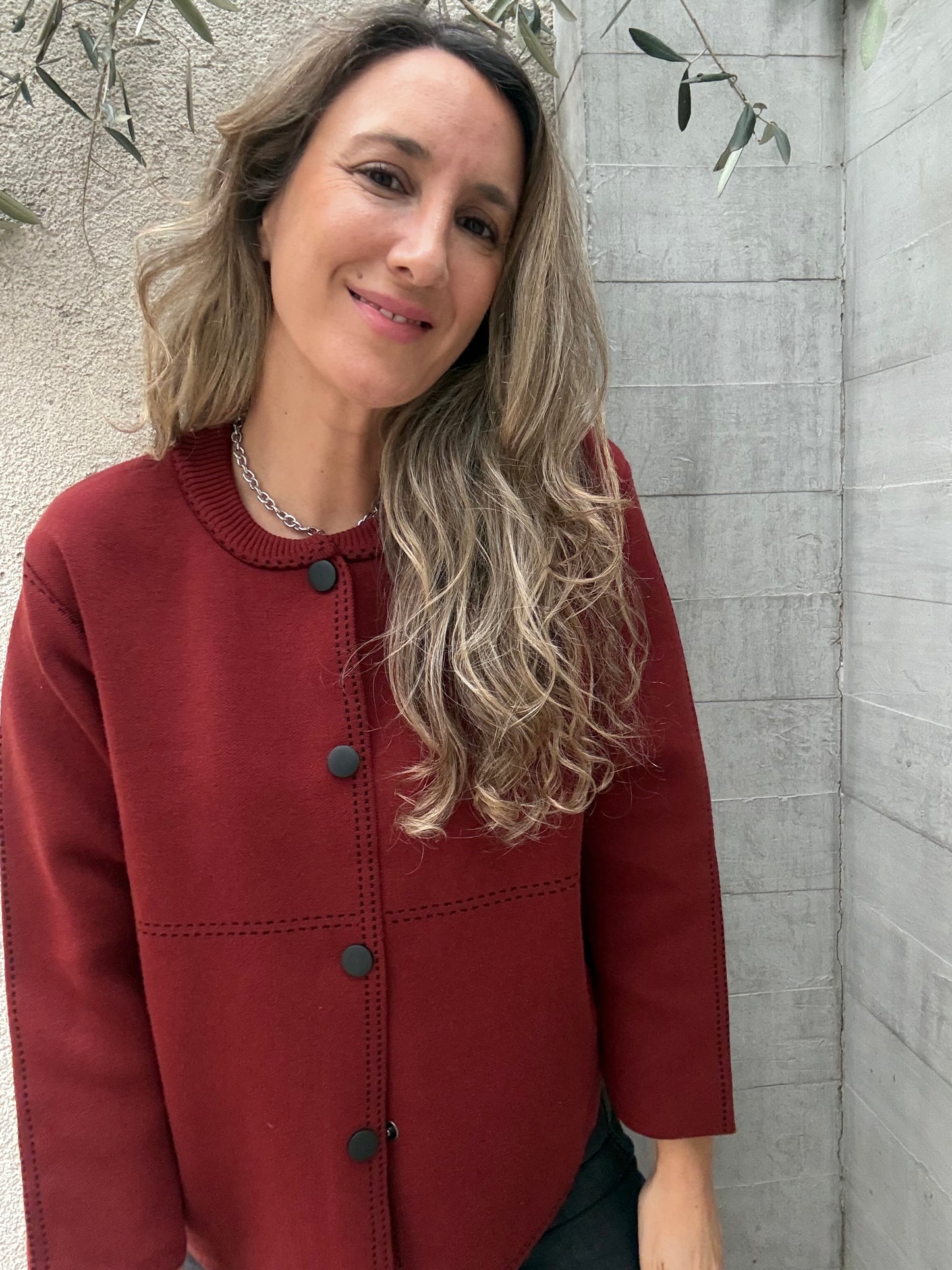 Chaqueta burgos burdeo