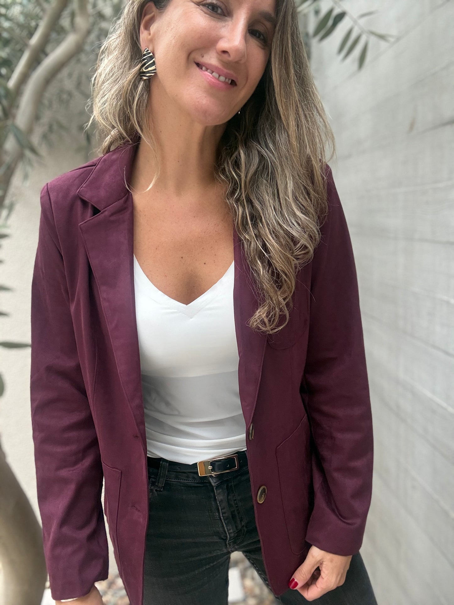 Blazer Galicia borgoña