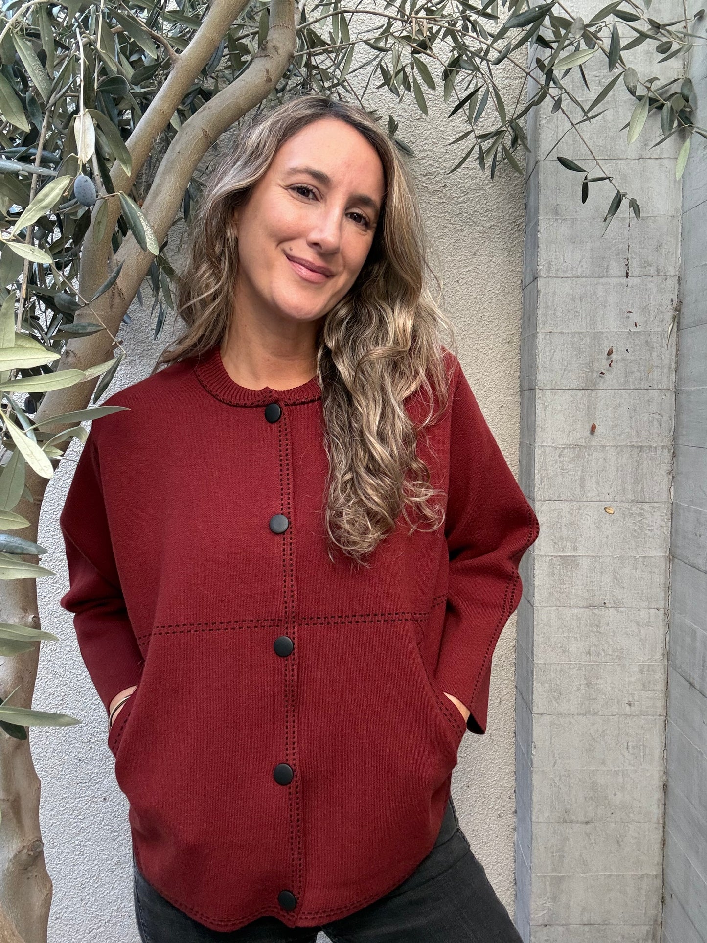 Chaqueta burgos burdeo
