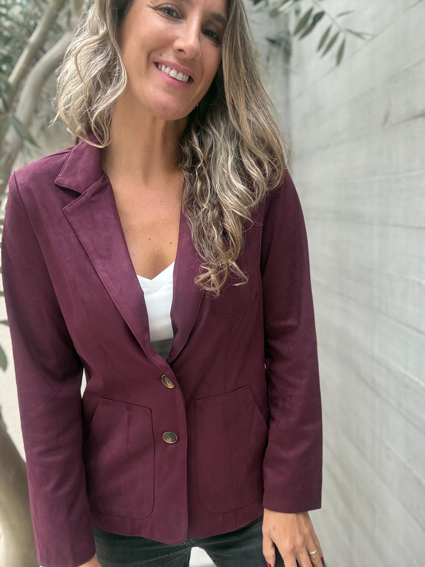 Blazer Galicia borgoña