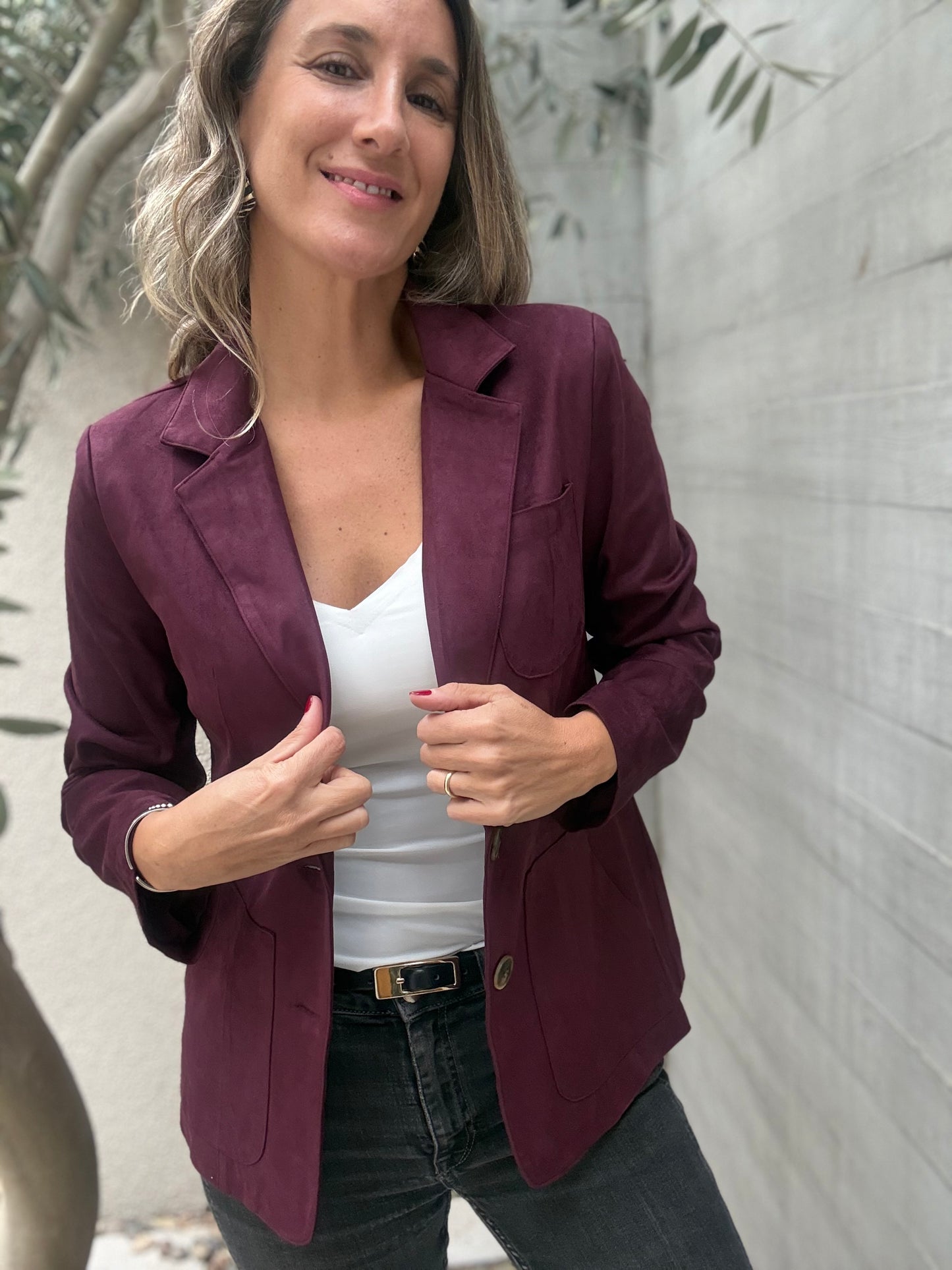 Blazer Galicia borgoña