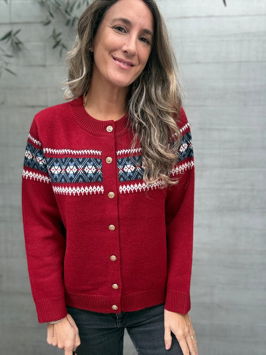 Sweater andaluza burdeo