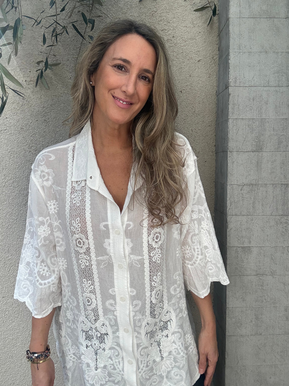 Blusa floral larga