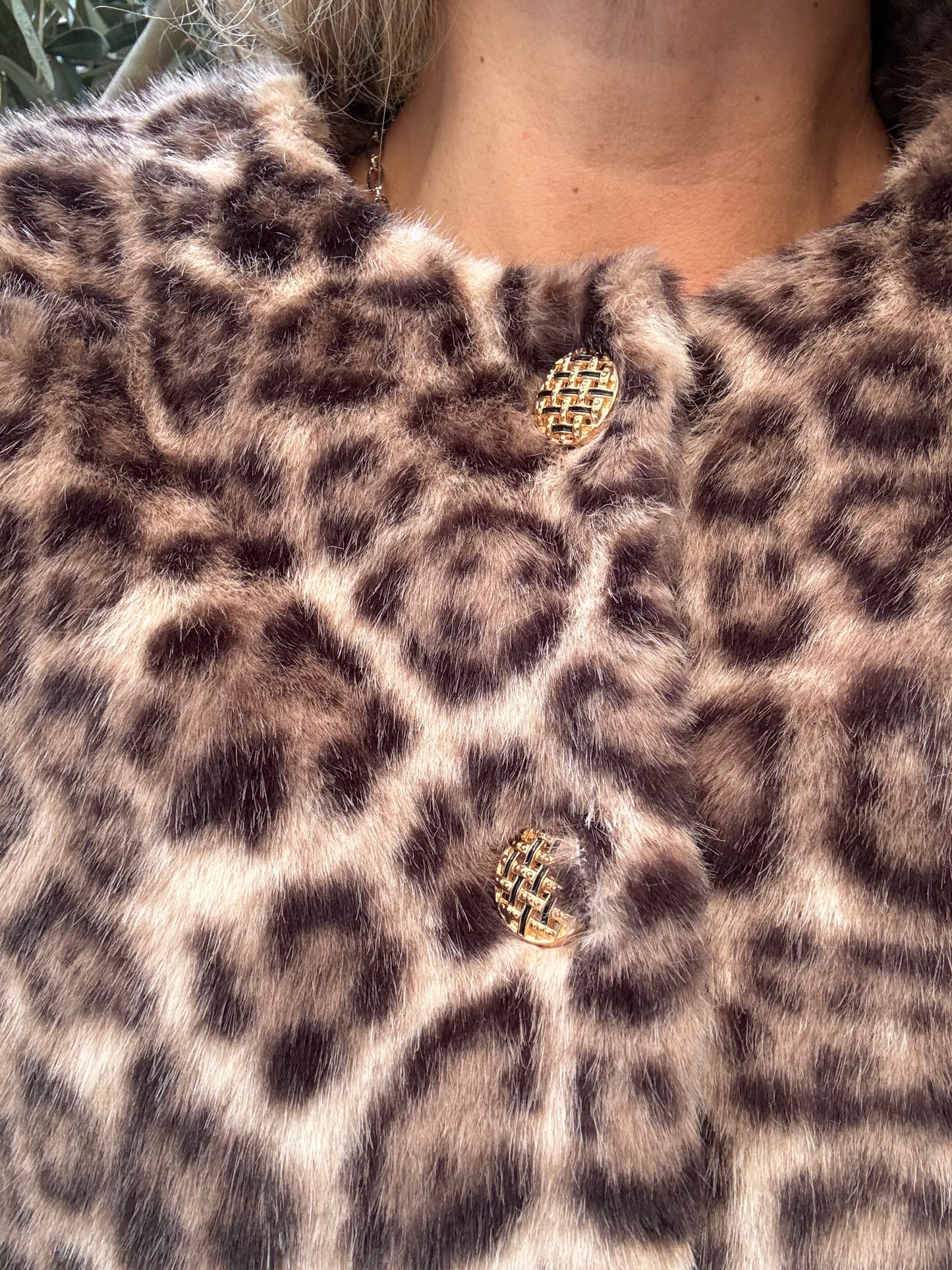 Chaqueta peluda print