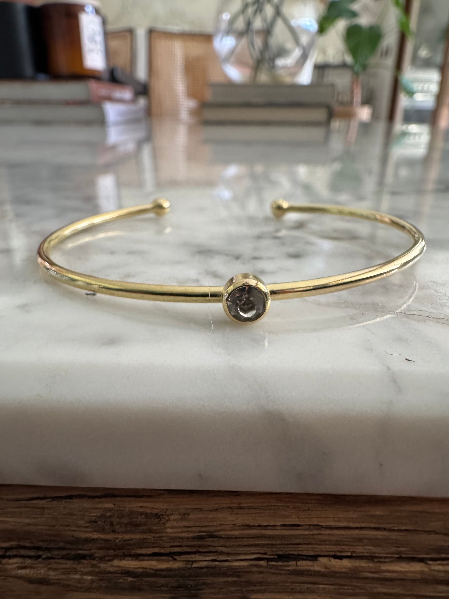 Pulsera circon dorada