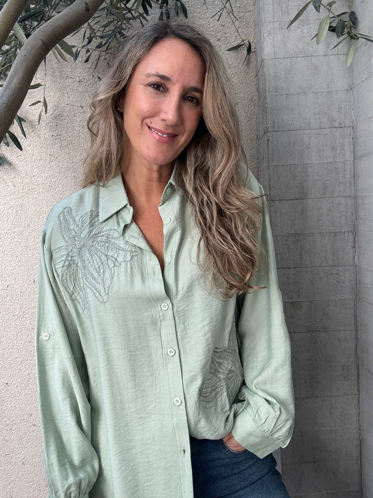 Blusa cuenca verde claro