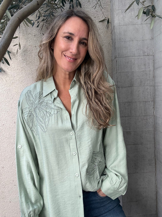 Blusa cuenca verde claro