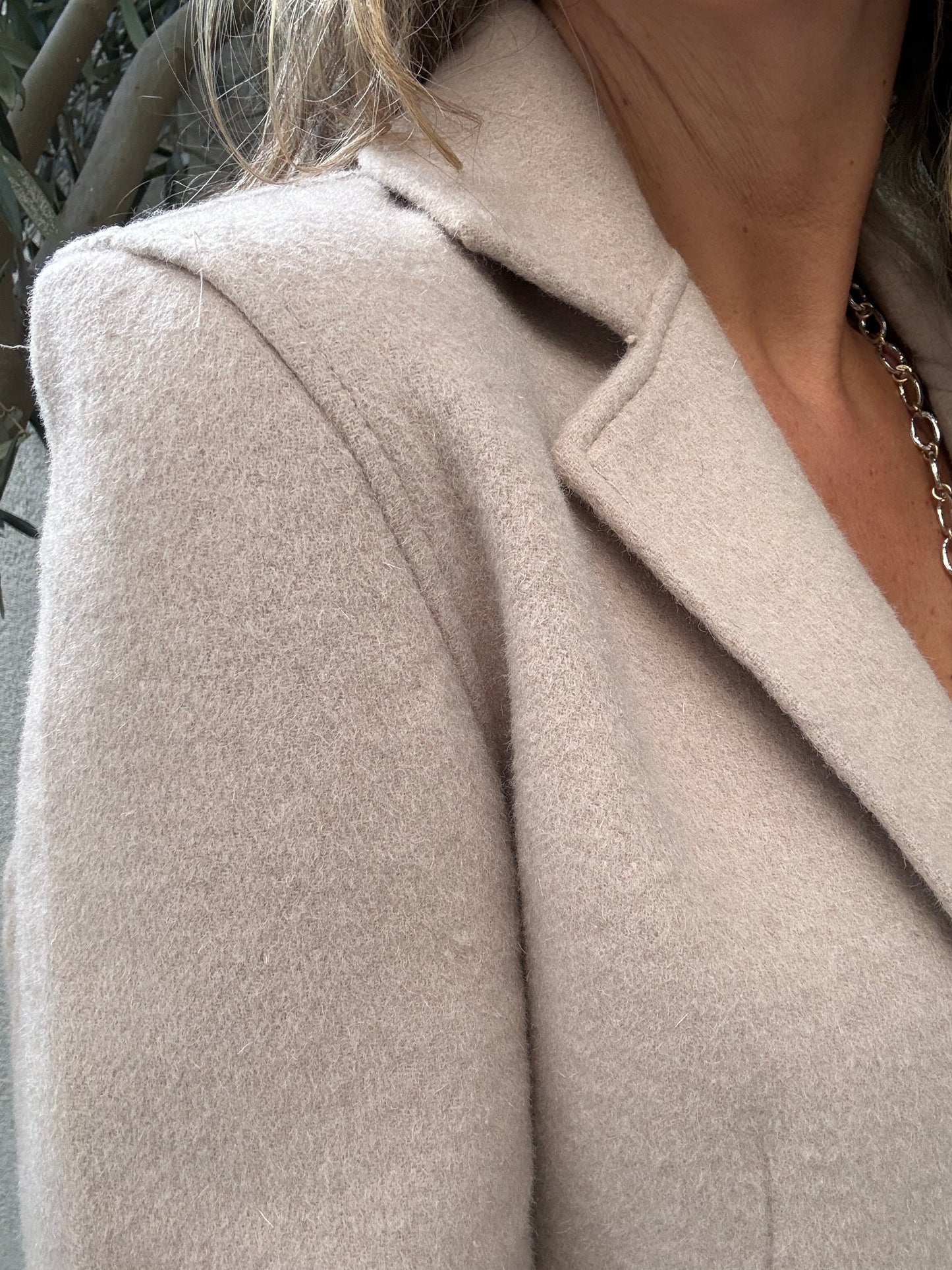 Blazer paño beige