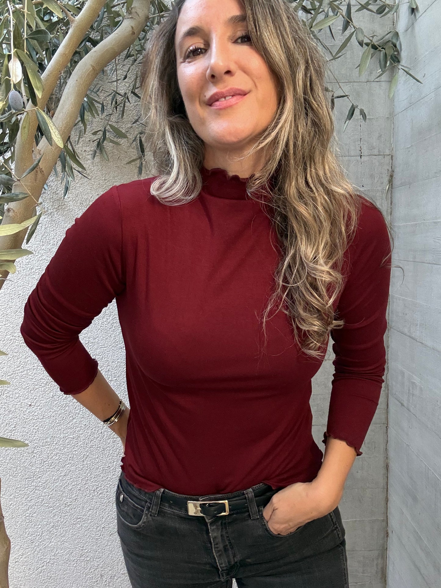 Polera Murcia burdeo