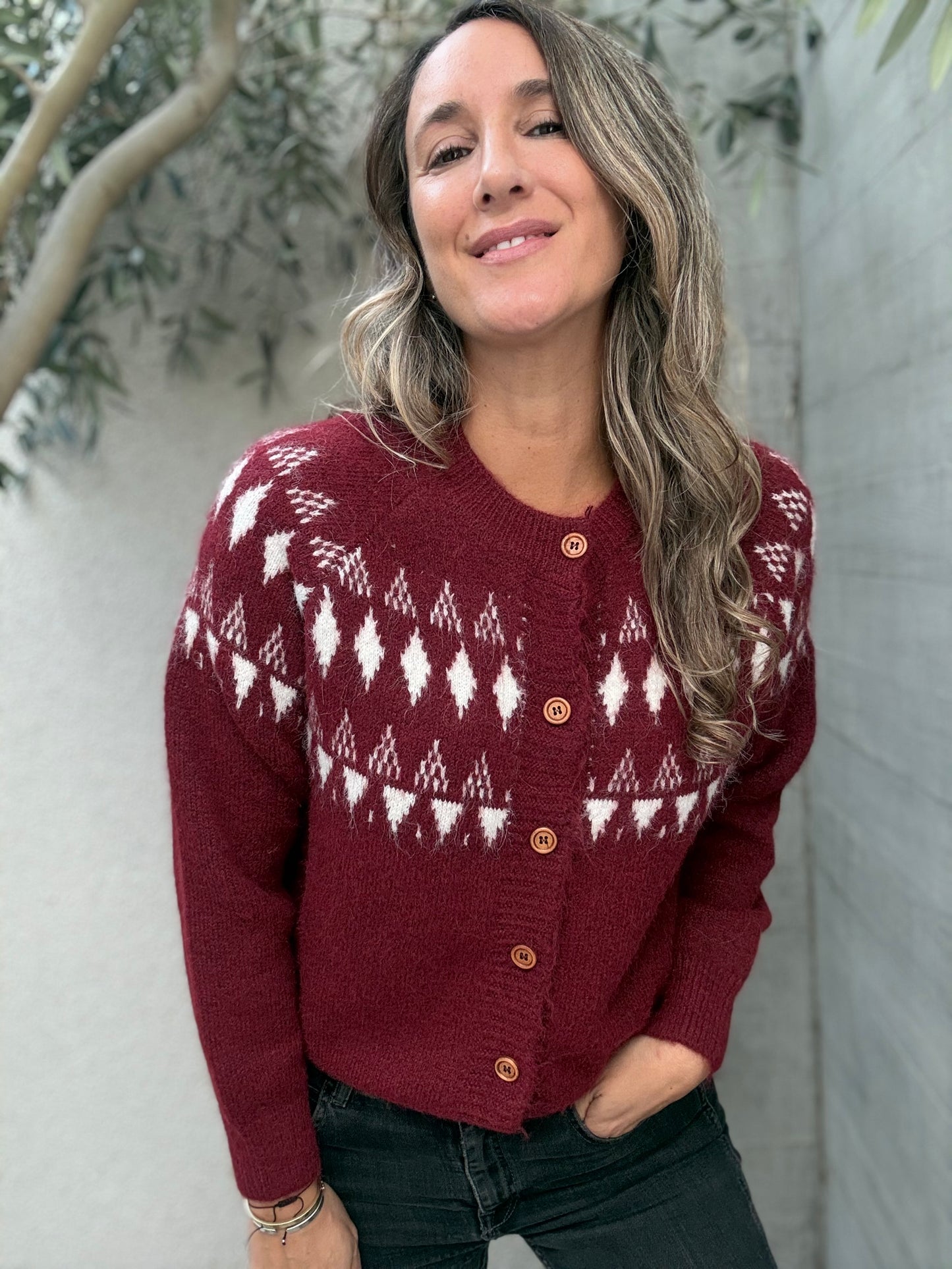 Sweater Cuenco burdeo