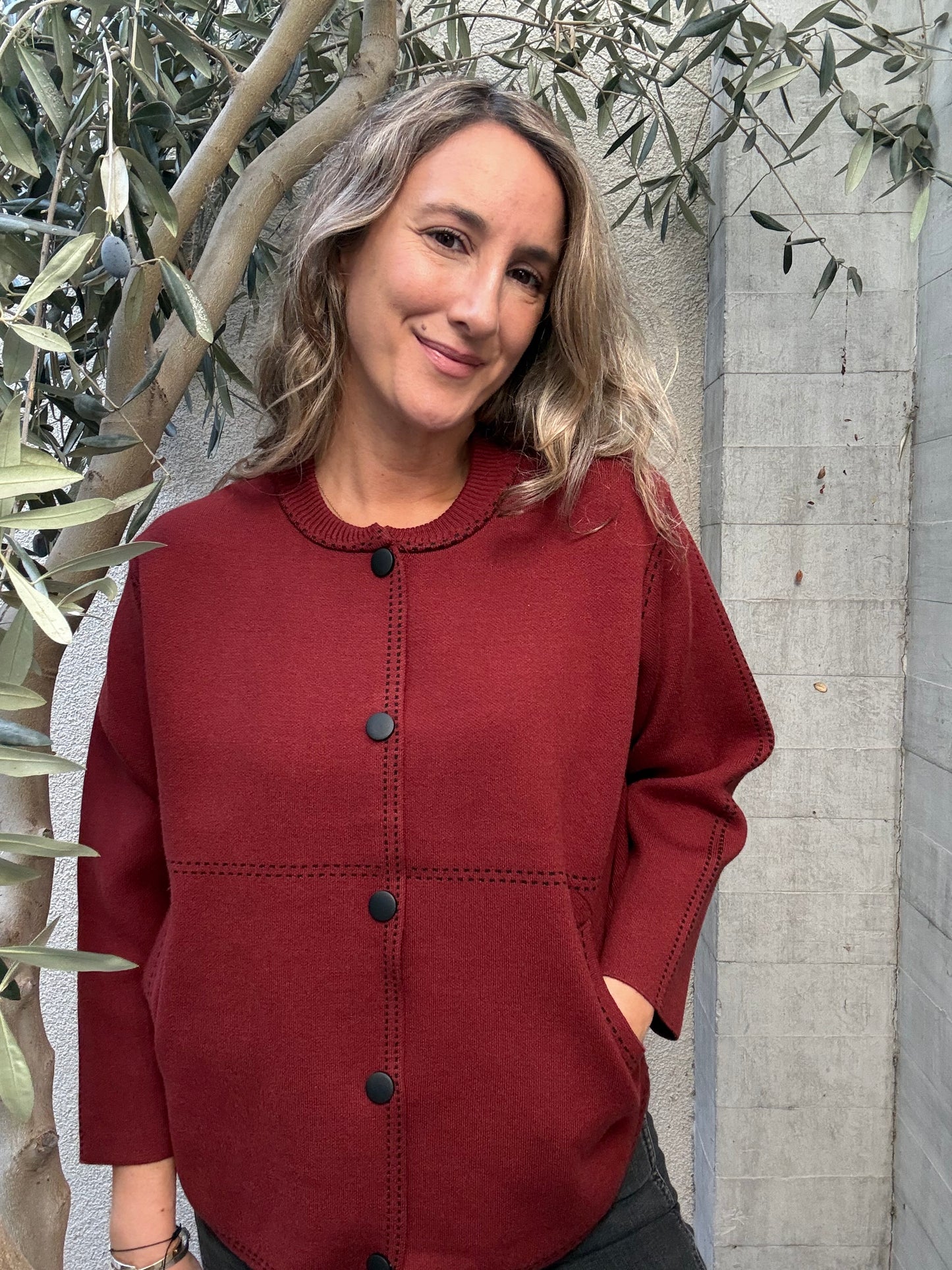 Chaqueta burgos burdeo