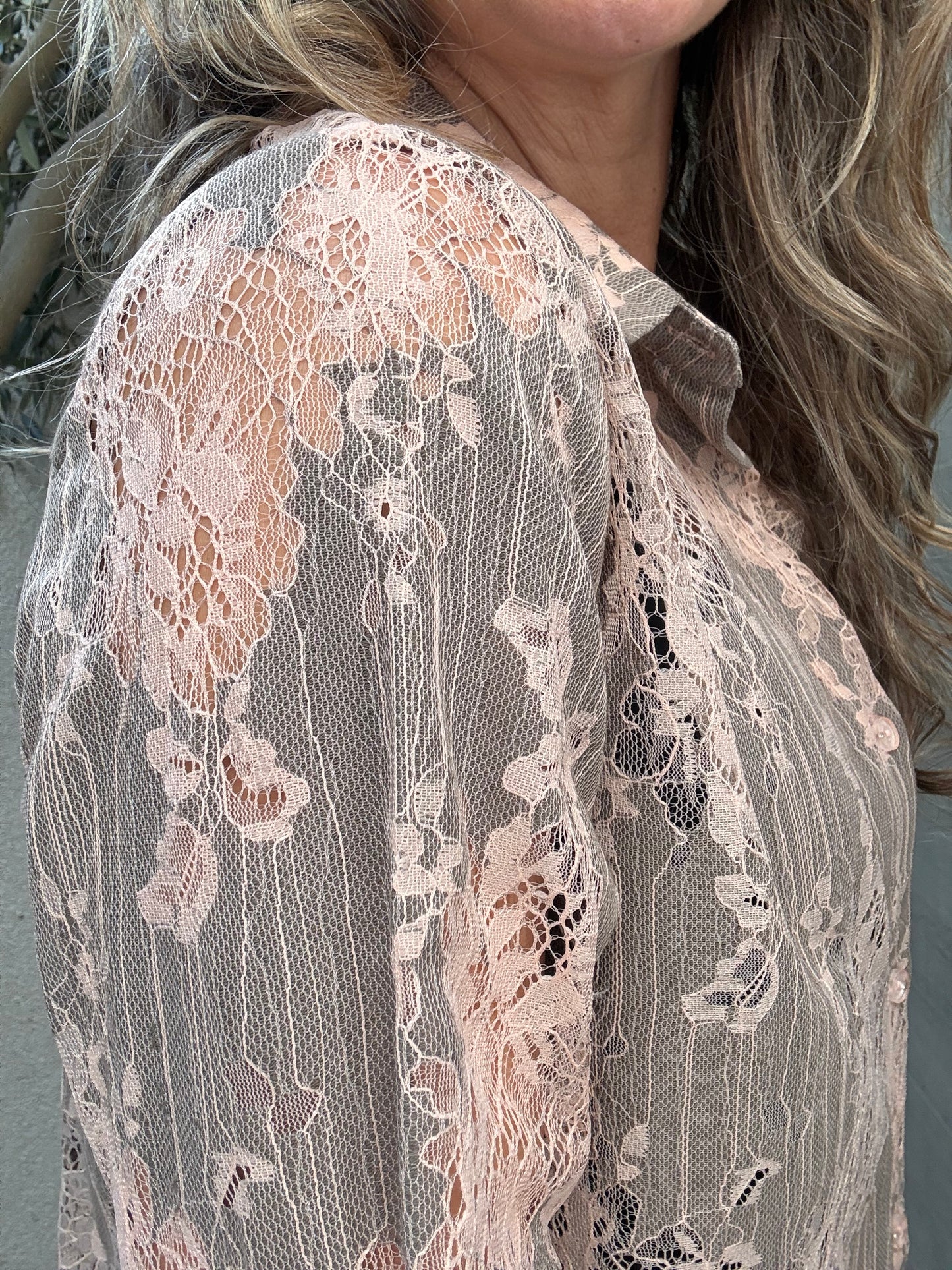 Blusa Encaje rosa