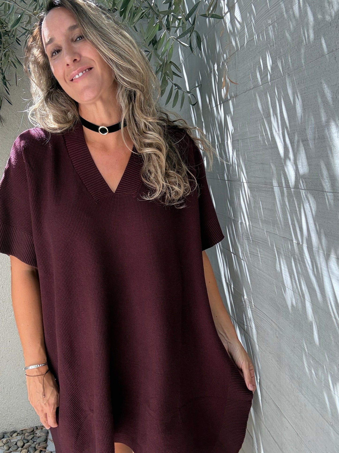 Poncho Andalucía burdeo