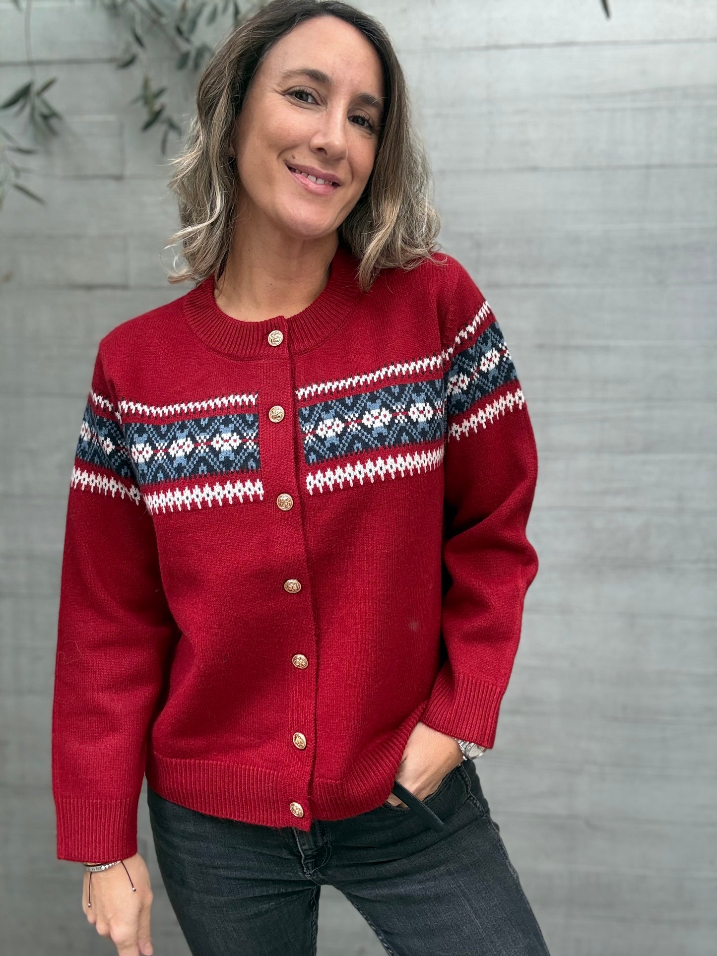 Sweater andaluza burdeo