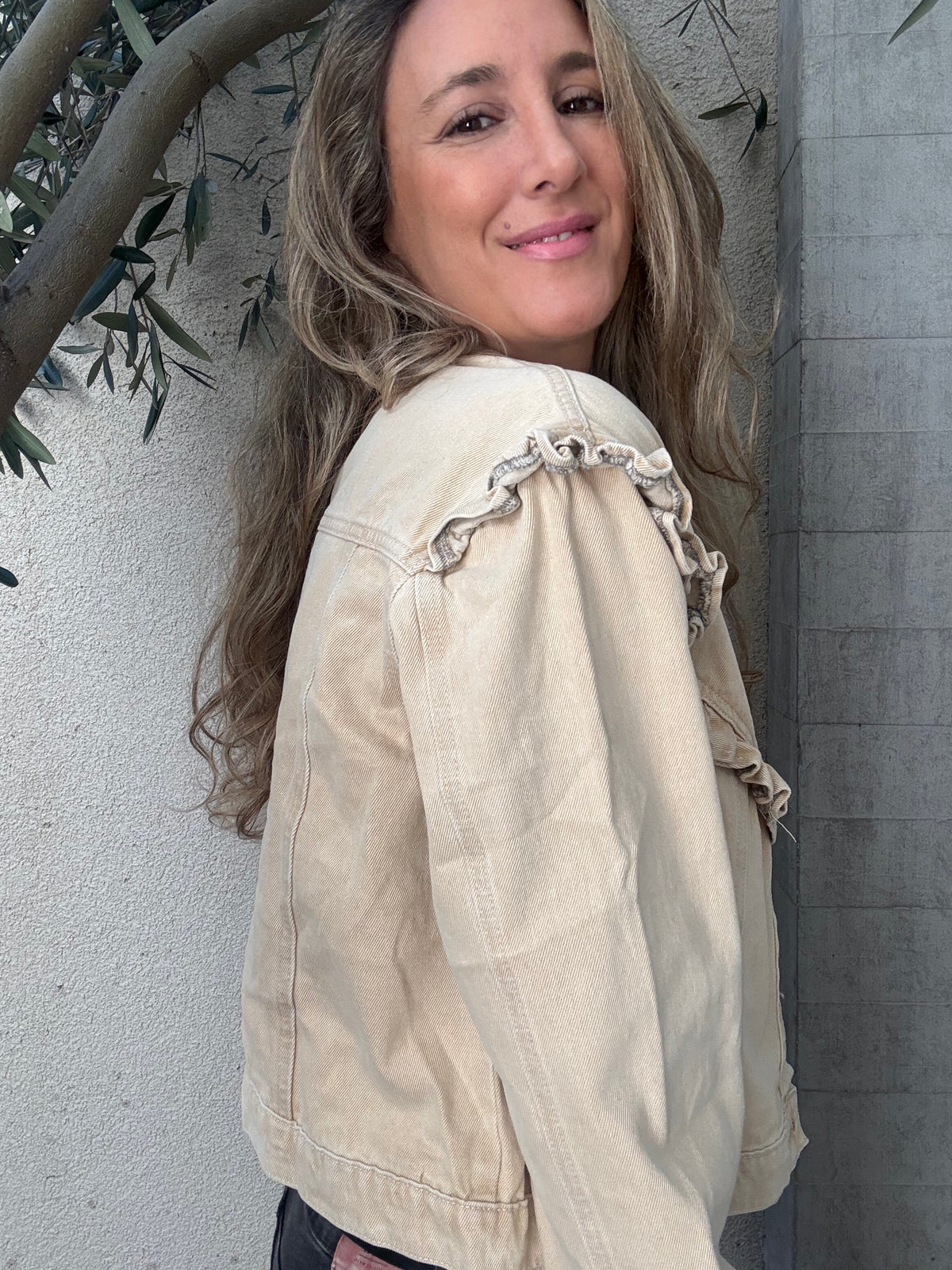 Chaqueta jeans Mallorca mostaza claro