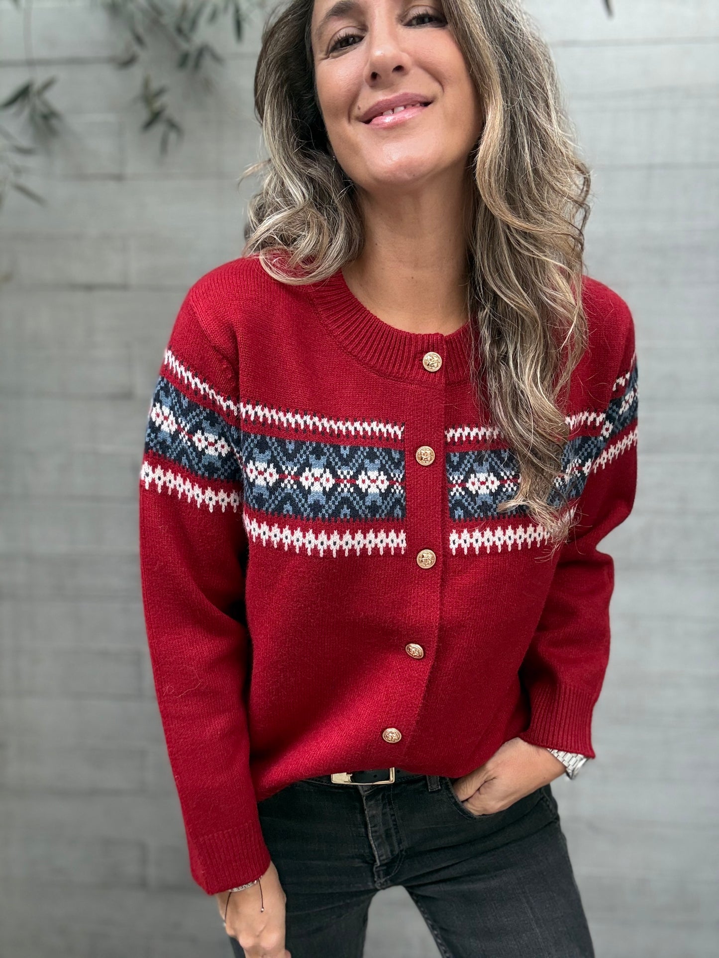 Sweater andaluza burdeo