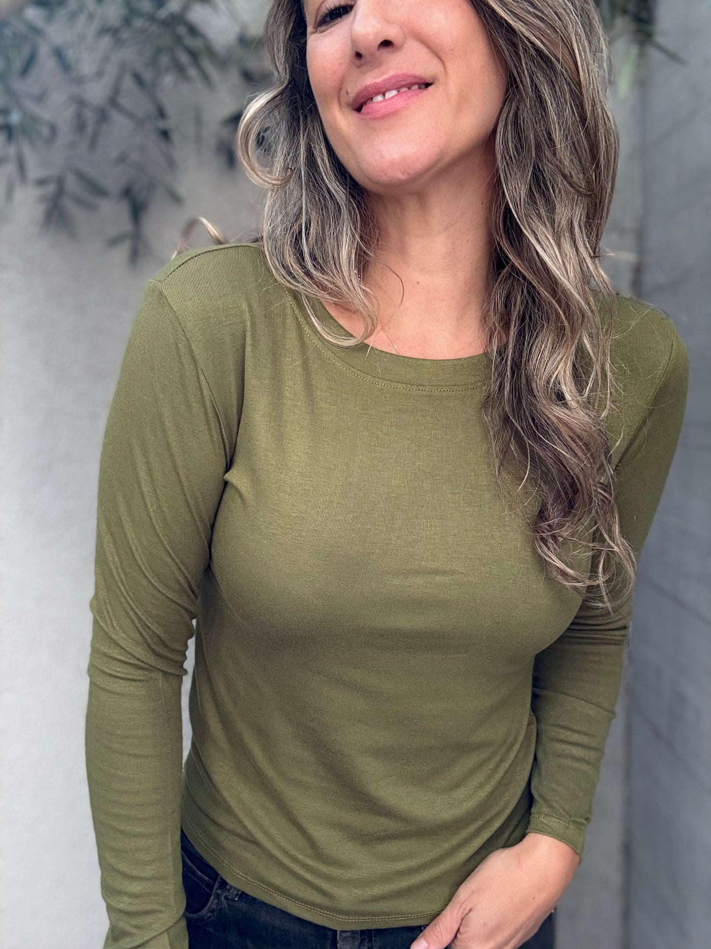 Polera algodón azul verde