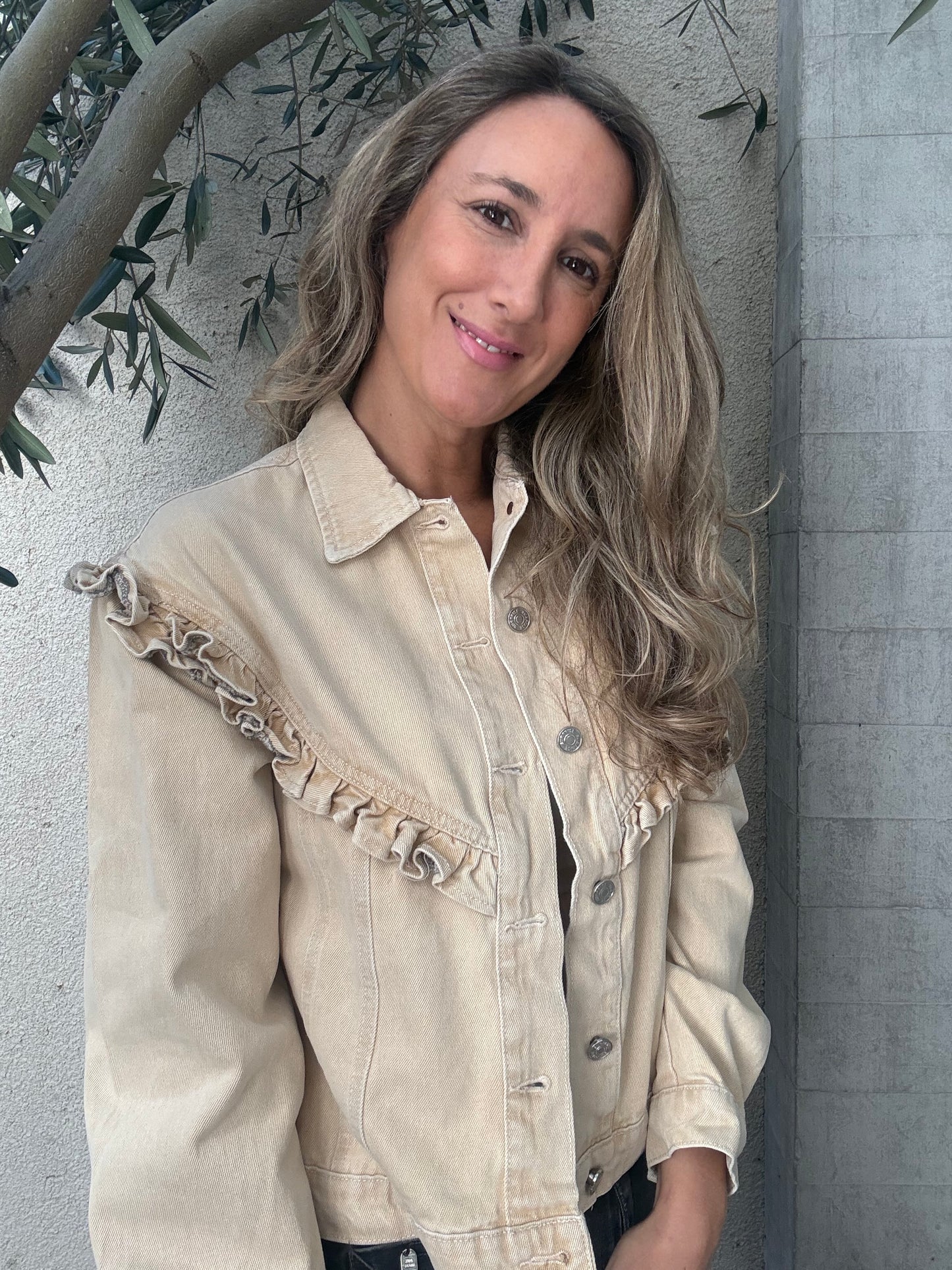 Chaqueta jeans Mallorca mostaza claro