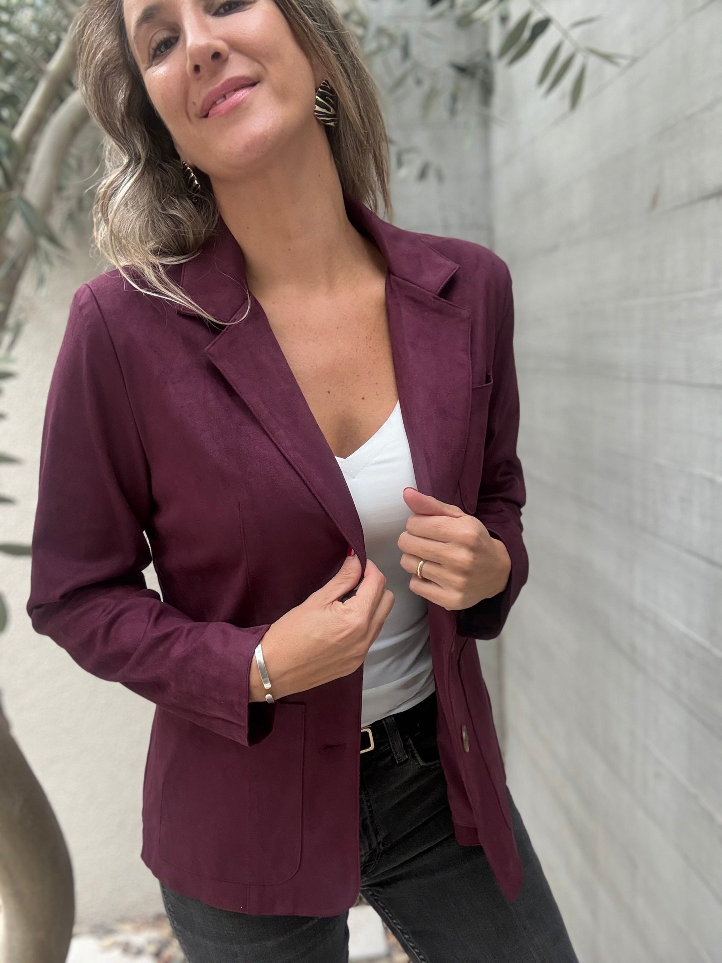 Blazer Galicia borgoña