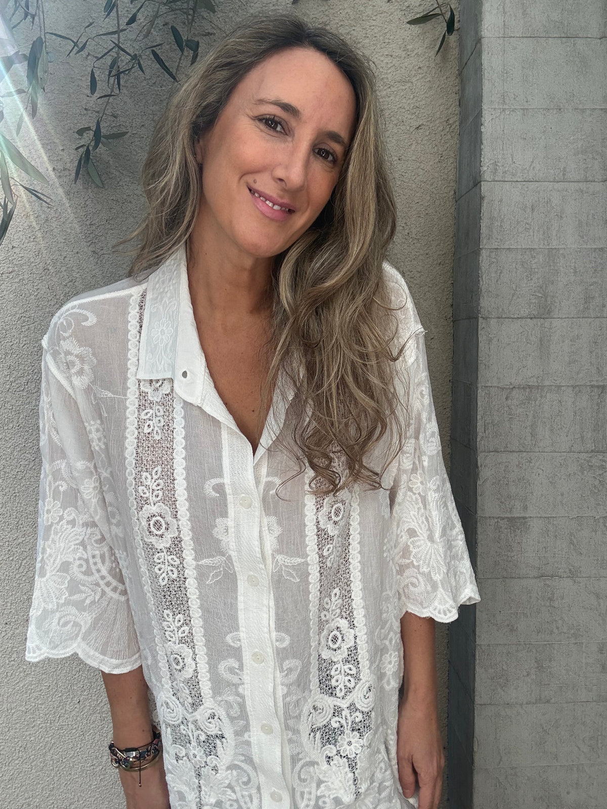 Blusa floral larga