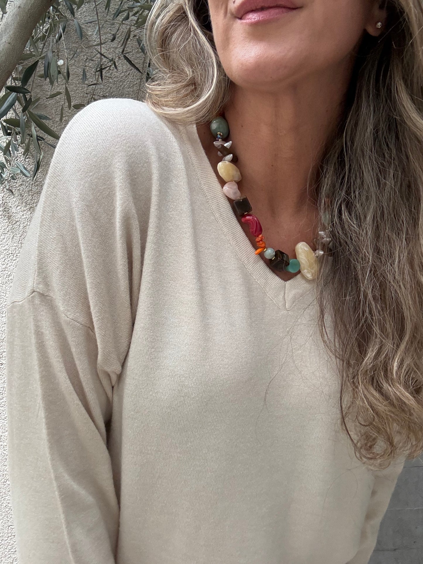 Sweater básico Barceloneta beige