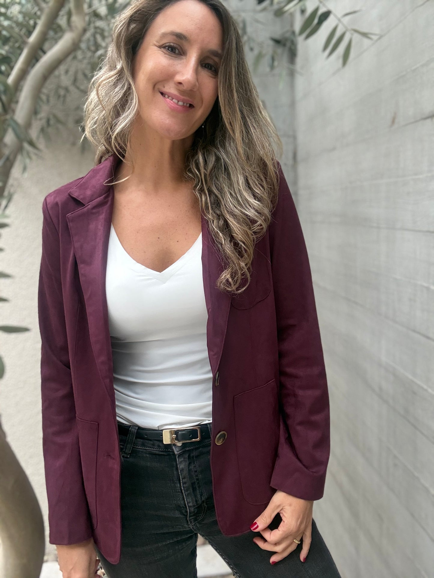 Blazer Galicia borgoña