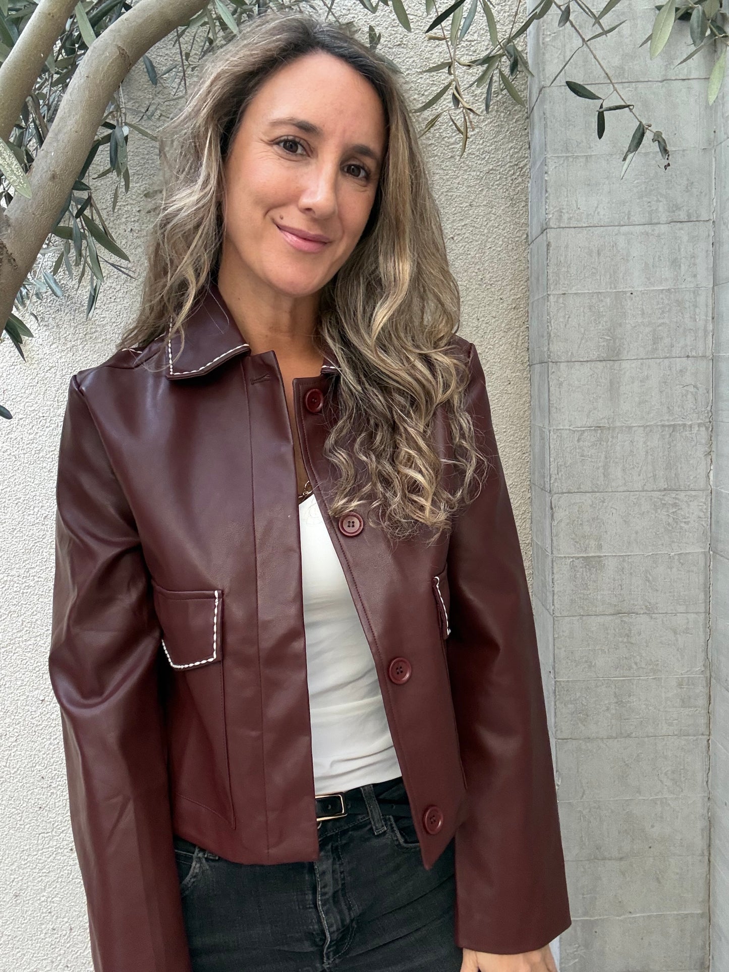Chaqueta Venecia  burdeo