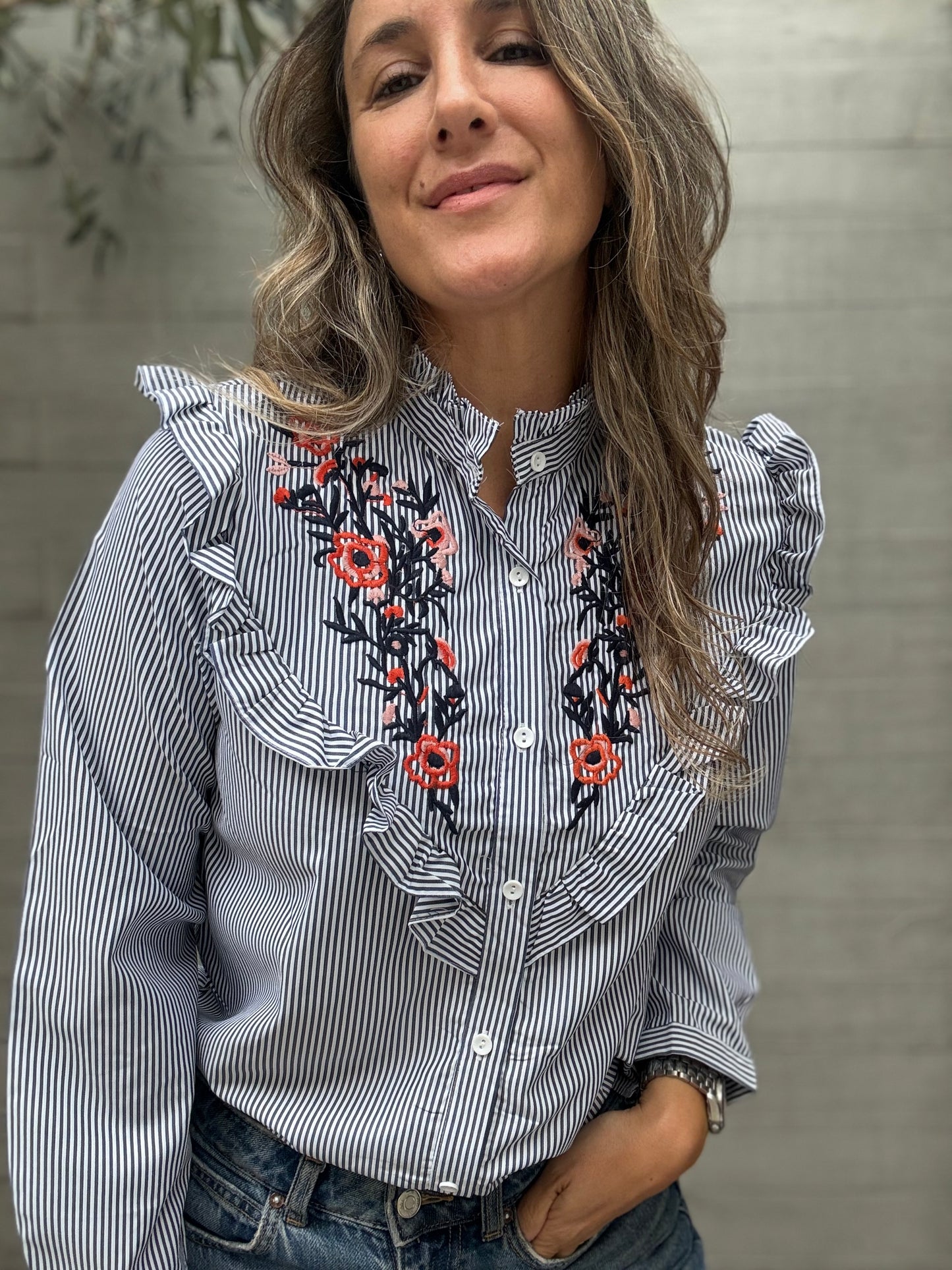 Blusa Getafe azul oscuro