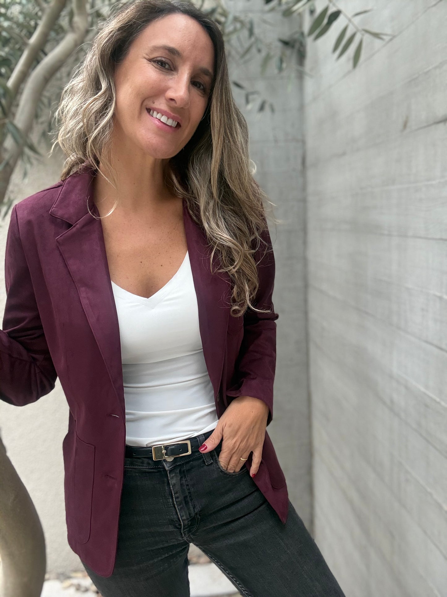 Blazer Galicia borgoña