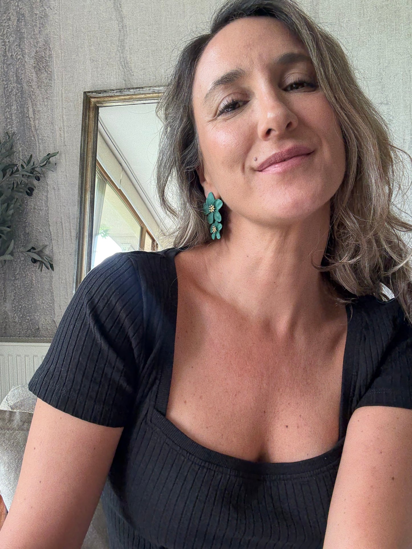 Aros Super flores verde