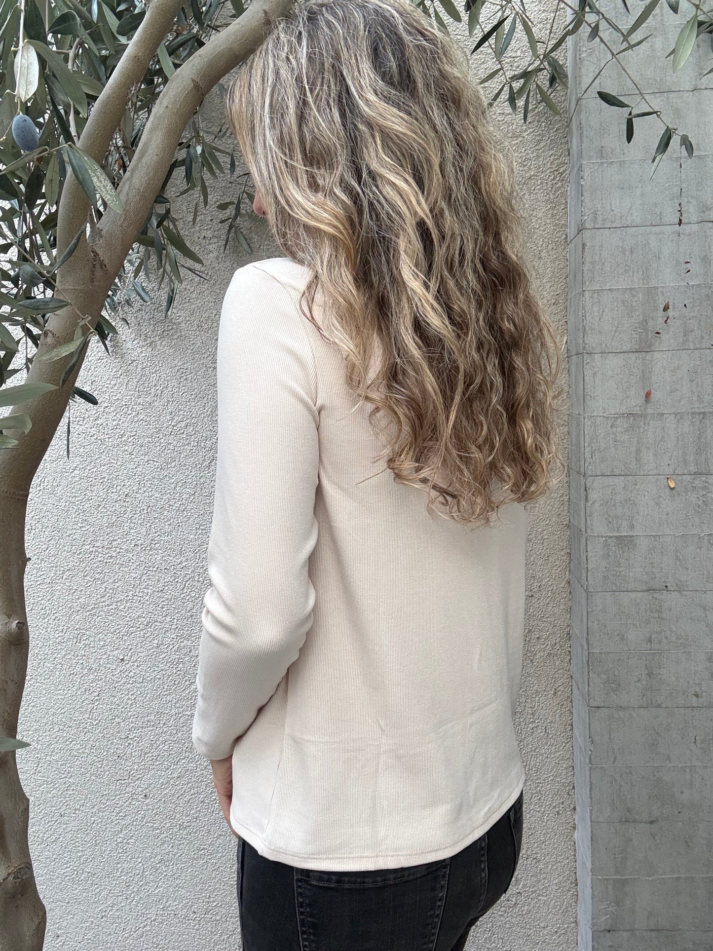 Polera simple microfibra crudo