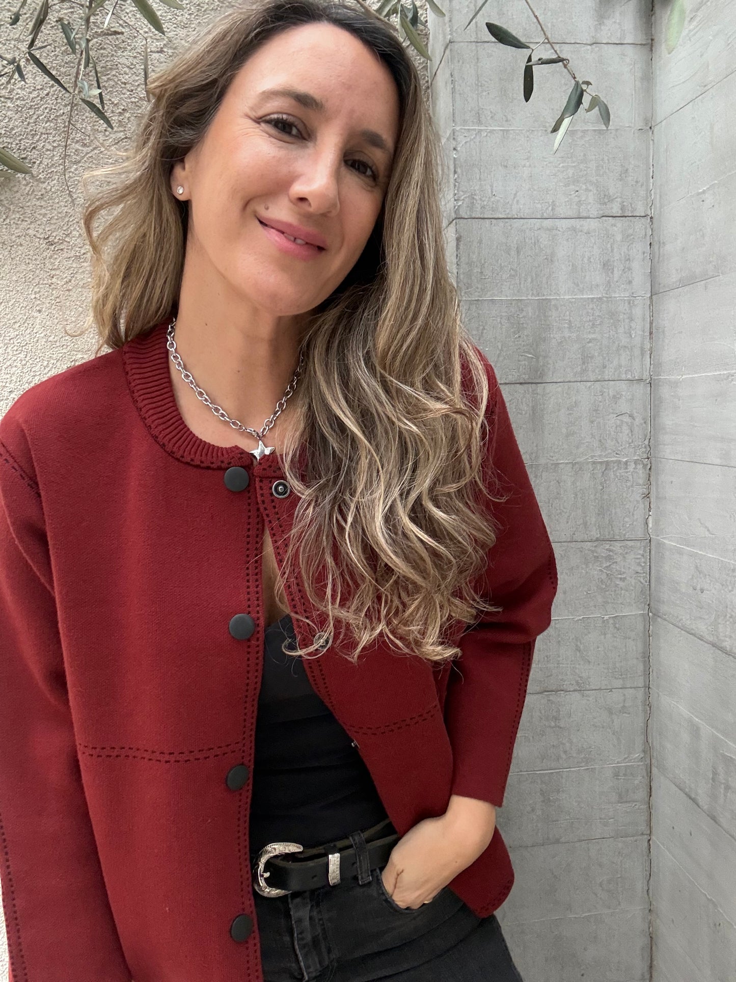 Chaqueta burgos burdeo