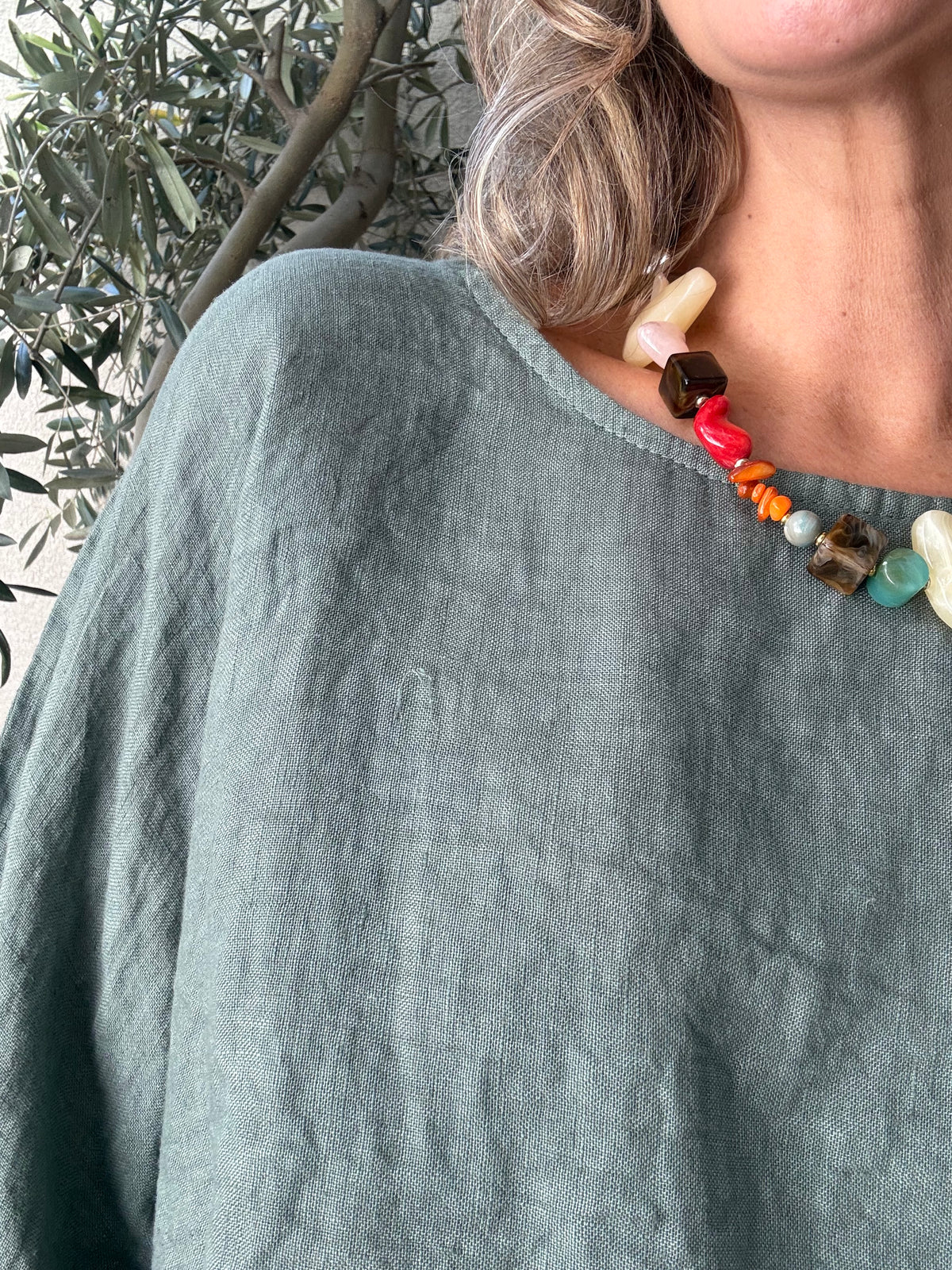 Blusa lino Salamanca verde