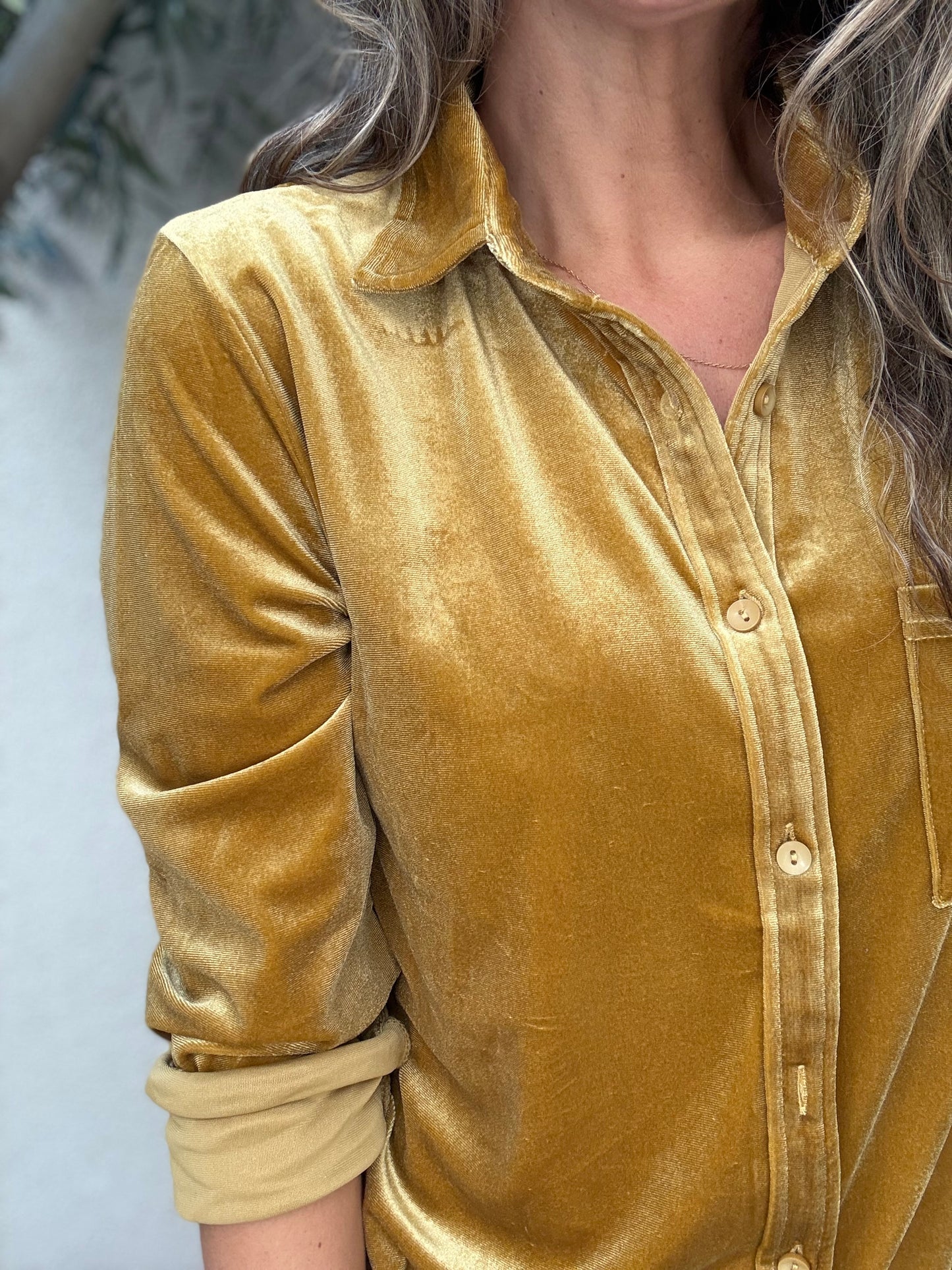 Blusa Terciopelo ocre