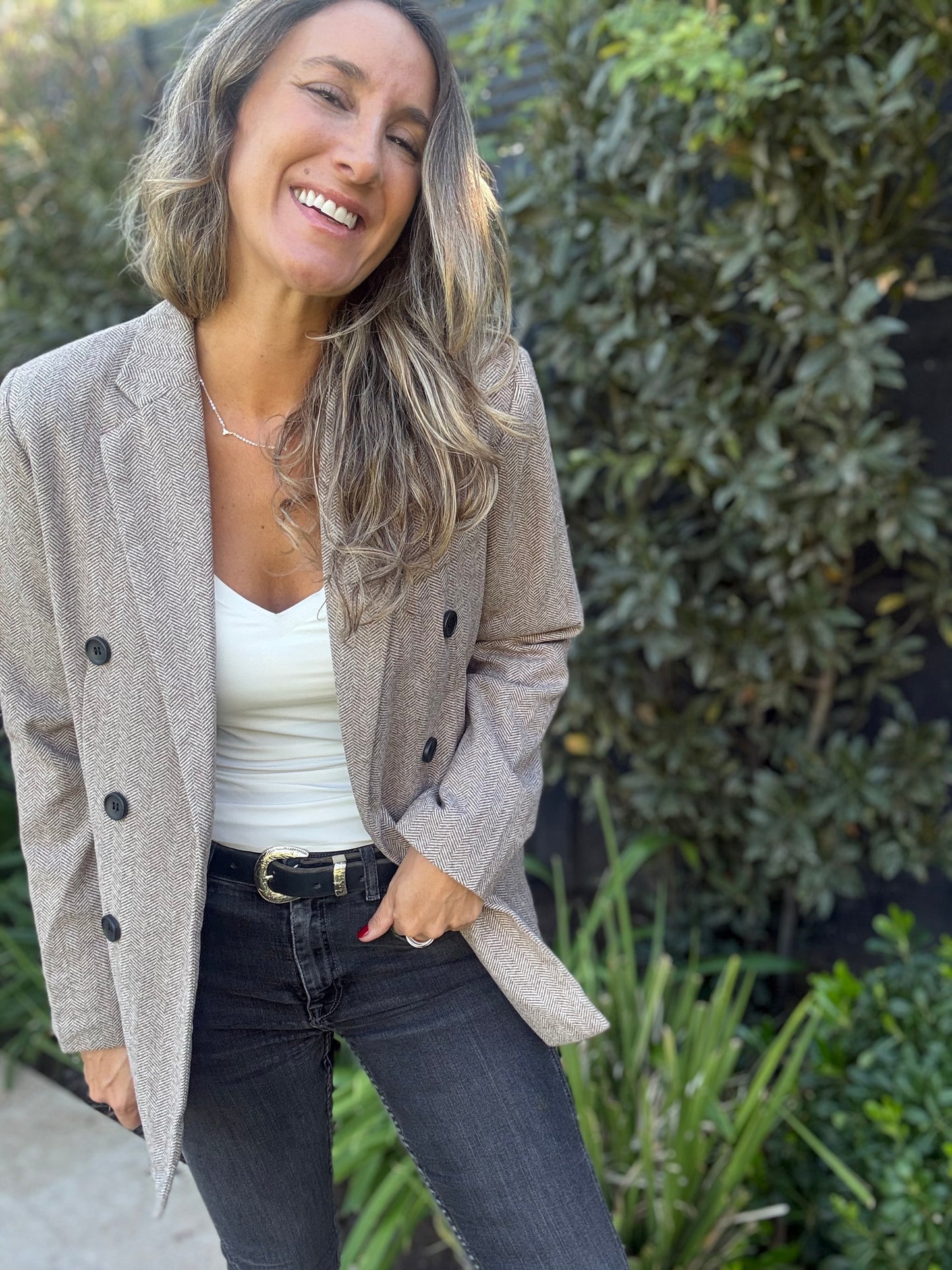 Blazer Inglés beige claro