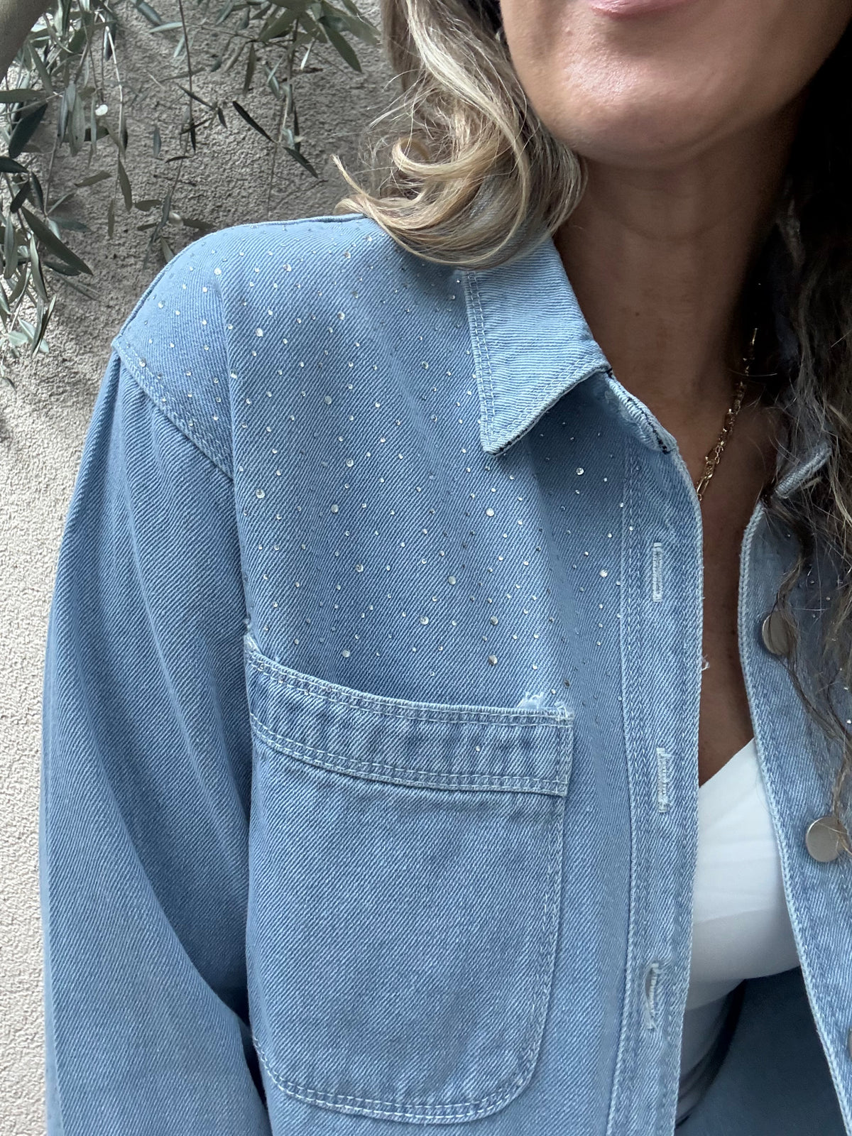 Camisa jeans Girona Celeste