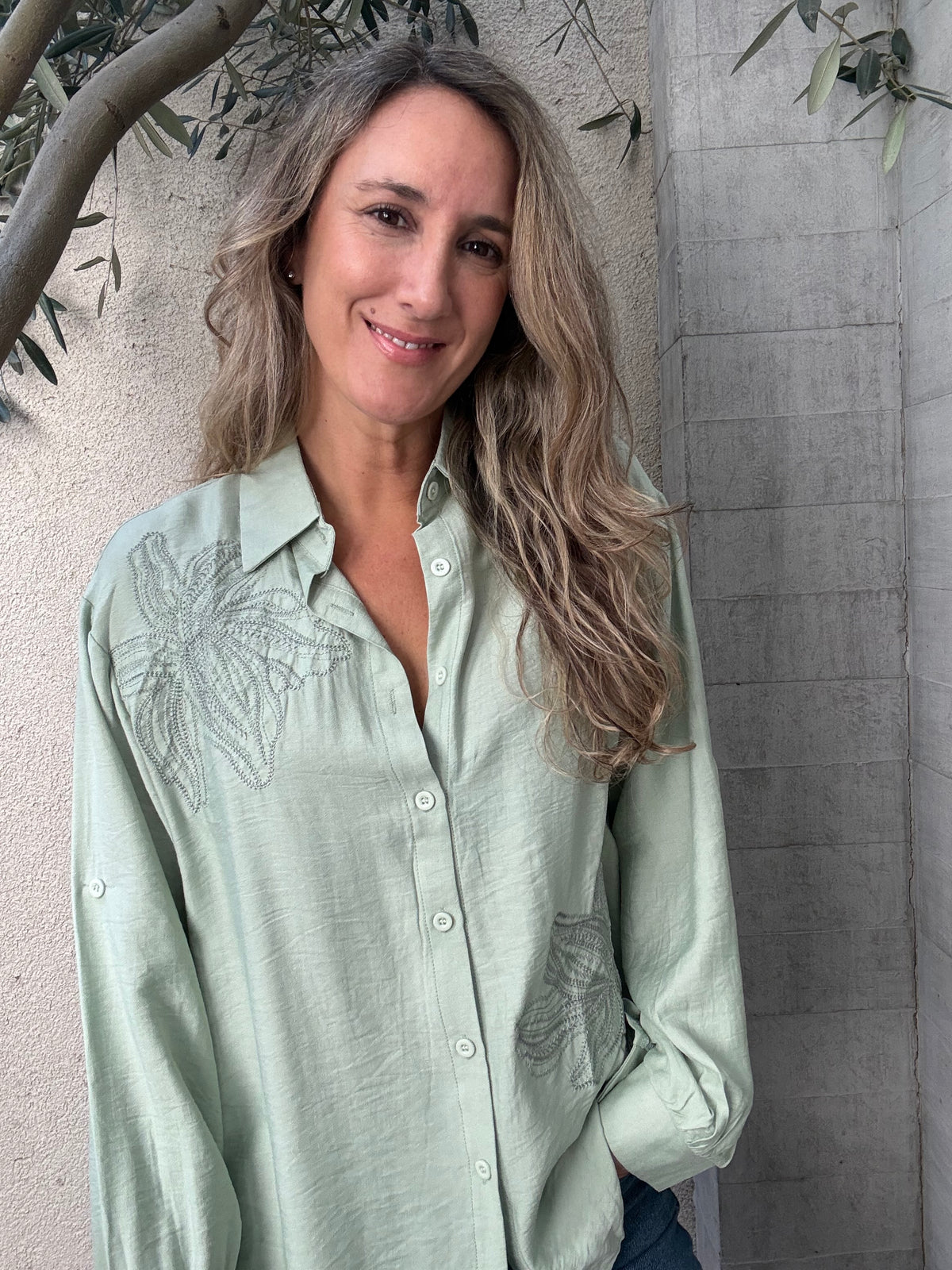 Blusa cuenca verde claro