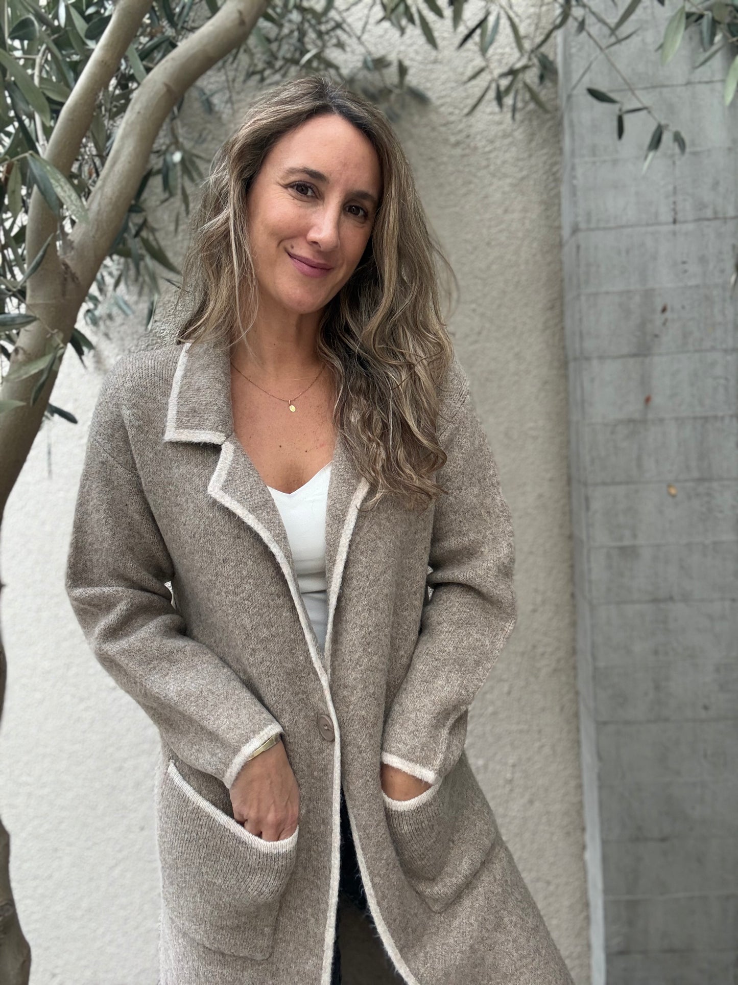 Chaleco Largo Lugo Taupe