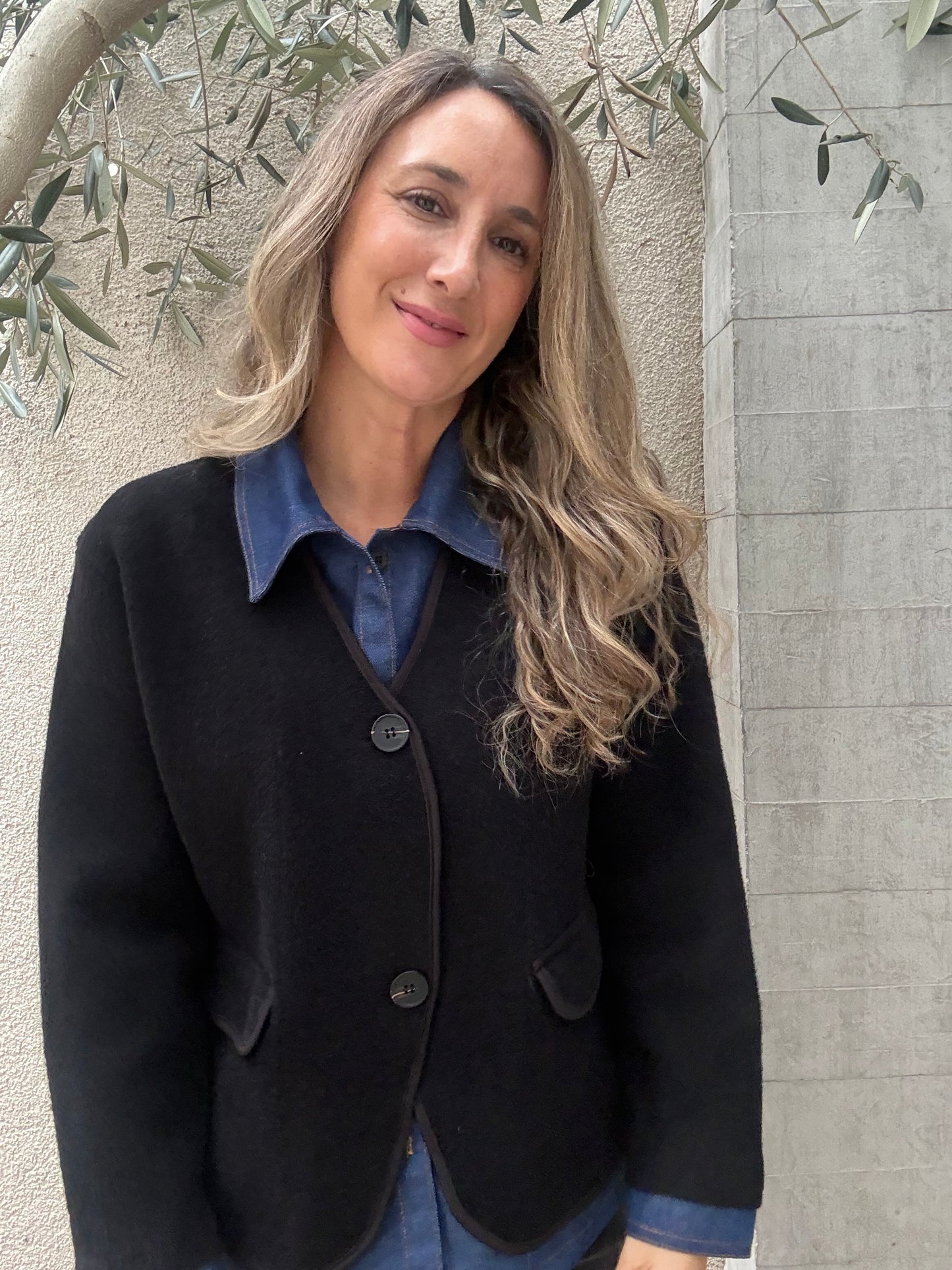 Chaqueta/camisa negro