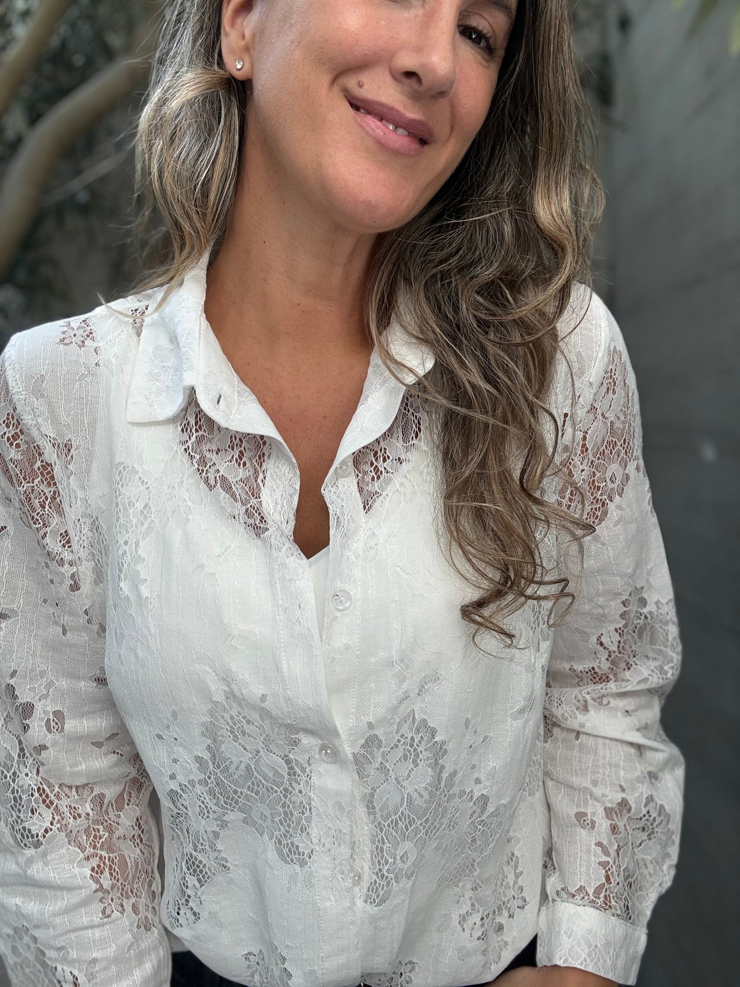Blusa Encaje Blanca